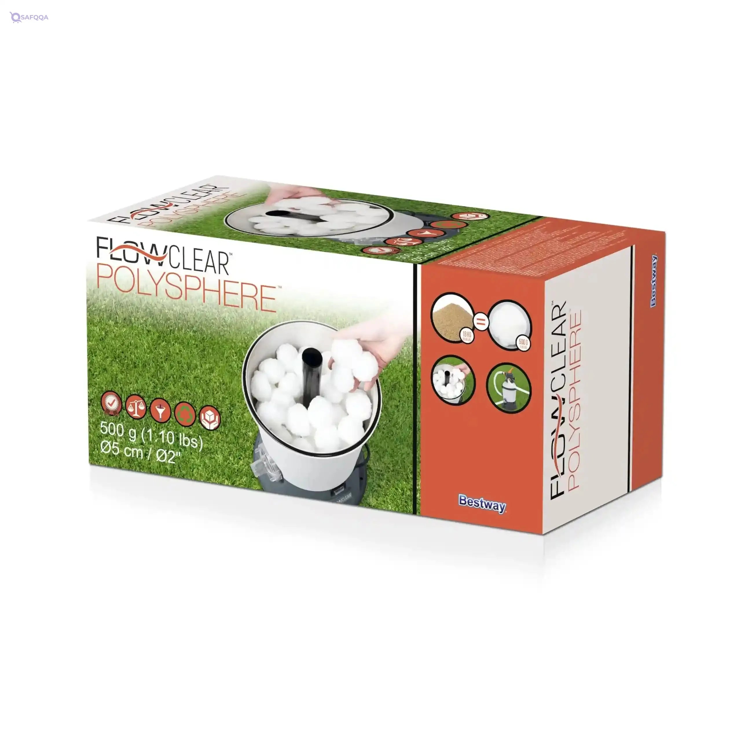 Bestway - Flowclear Polysphere Filter Balls for Sand Filter Systems 500 Gram - 58475 - Safqqa