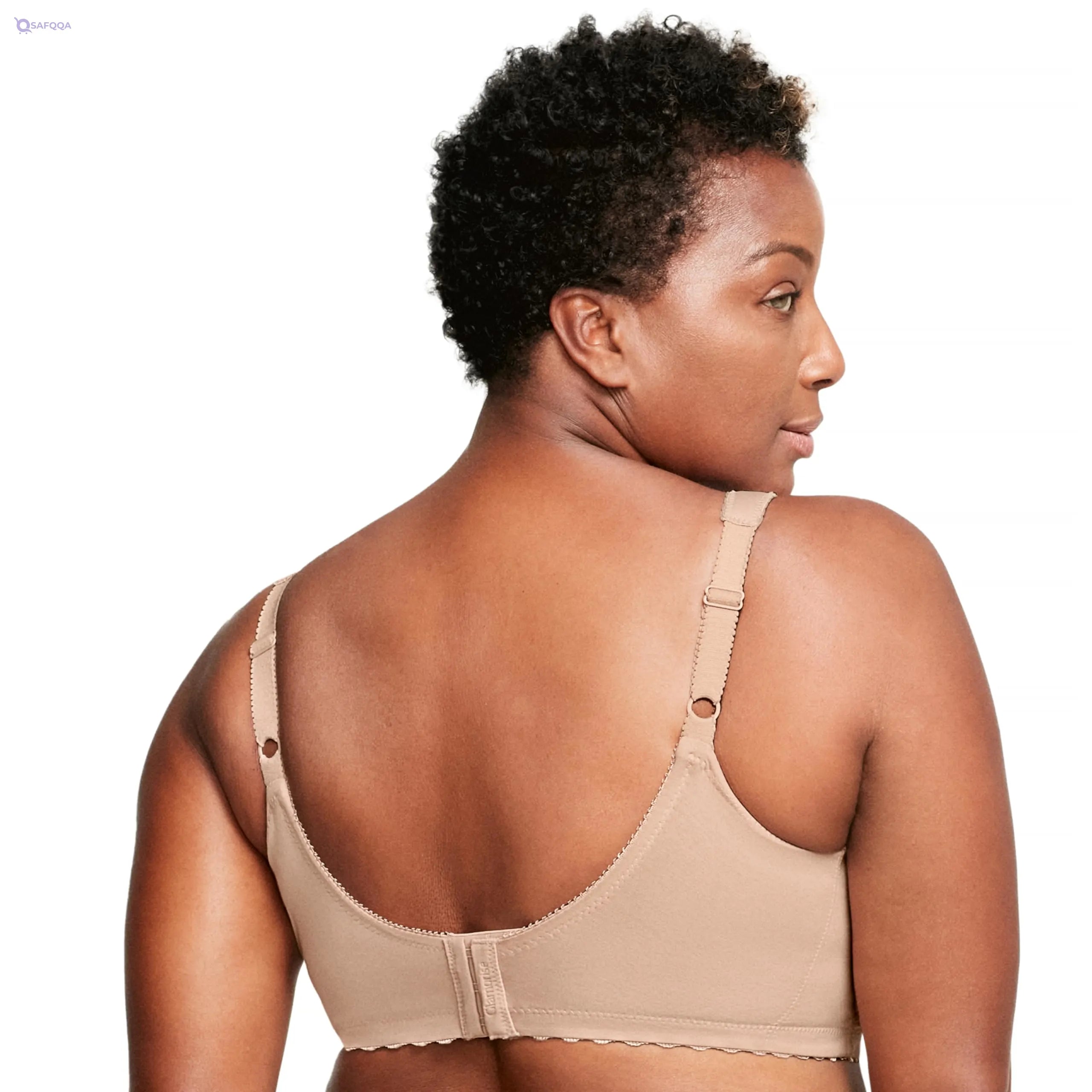 Glamorise Cotton Comfort Wirefree Bra for Plus Size Women - Safqqa