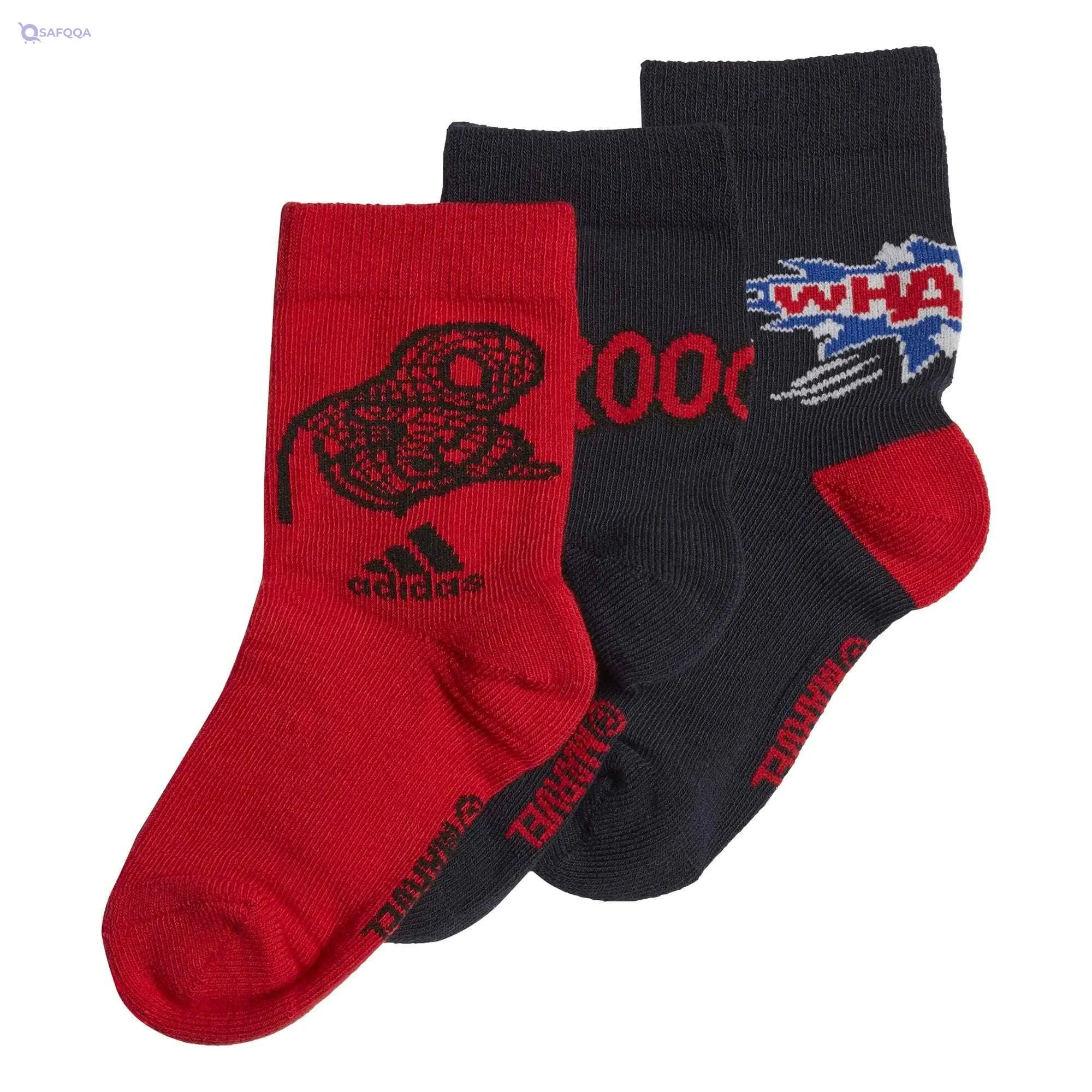 Adidas Kids’ Spiderman Socks – Pack of 3 - Safqqa