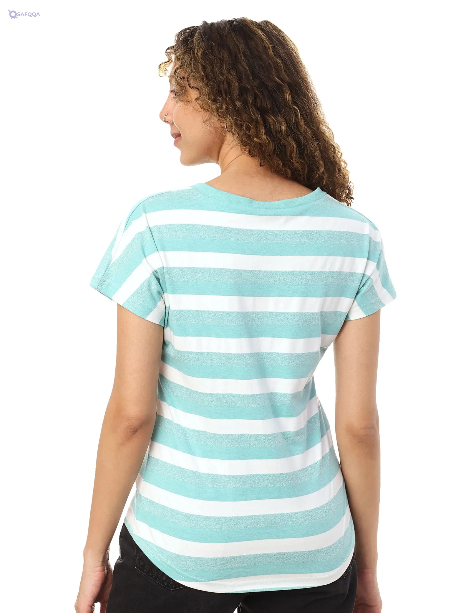 Dockland Stripped T-Shirt For Women,Classic striped design for a timeless look. - Safqqa