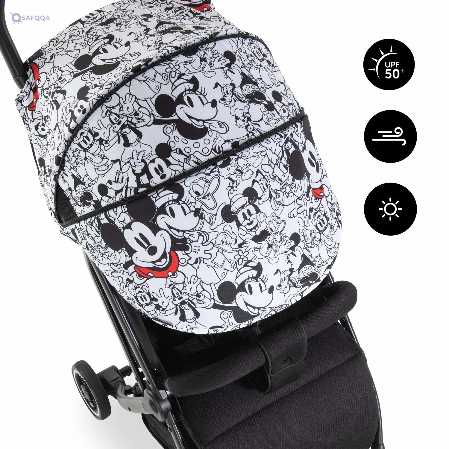 Hauck Disney Sun Hood for Swift X Buggy – Mickey, UV Protection 50+ - Safqqa