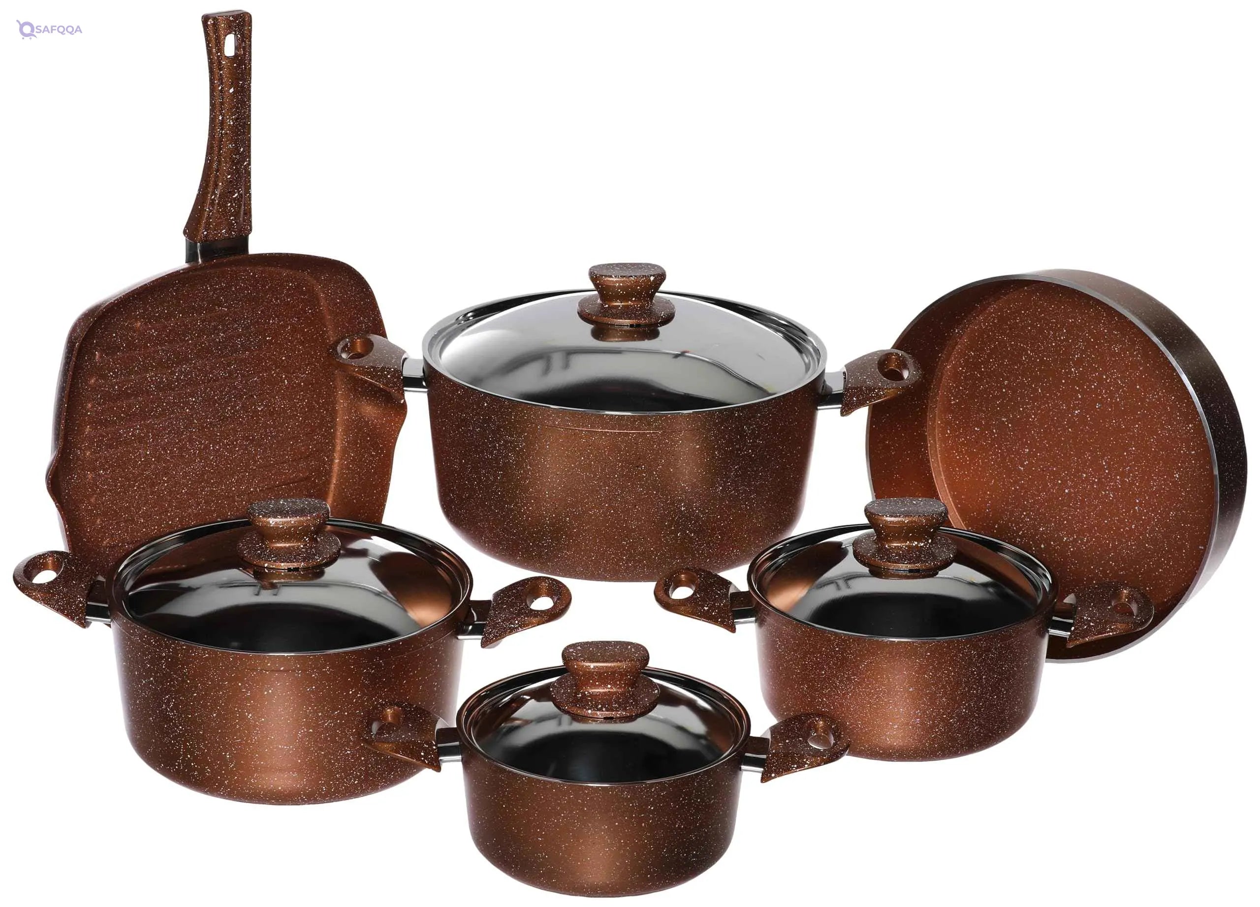 El Maleka Primero Granite Pot  Set, 10 Pieces - Safqqa