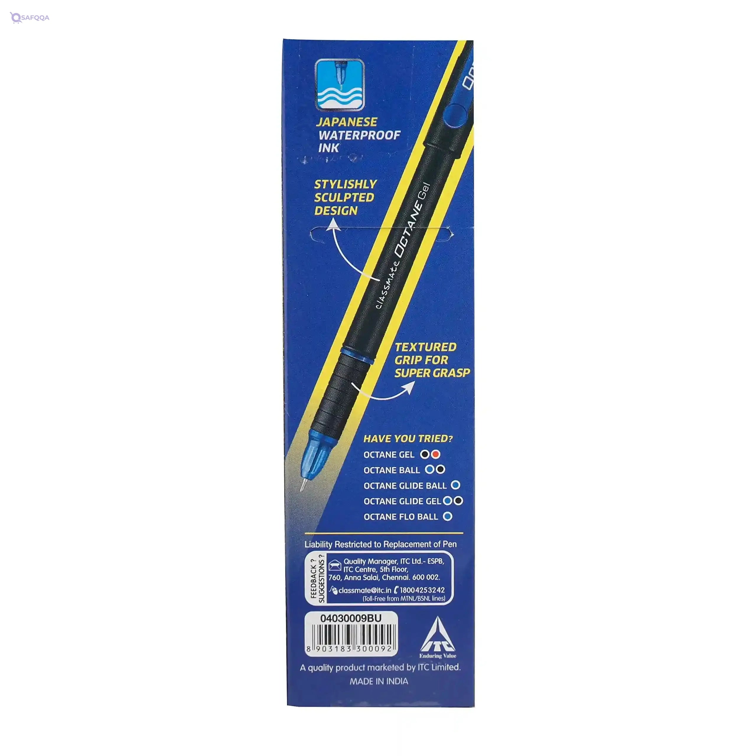 Classmate ITC Octane Gel Pen, Blue - Safqqa