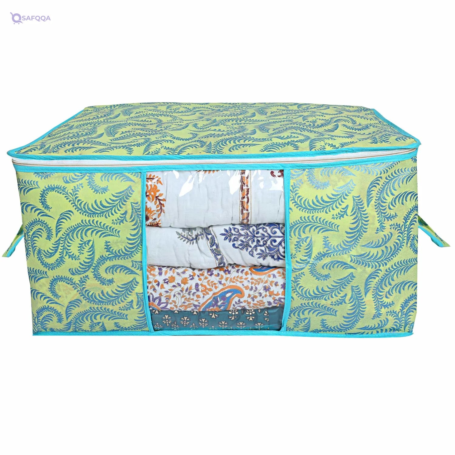 Kuber Industries Metallic Print Under-Bed Storage Bag - Safqqa