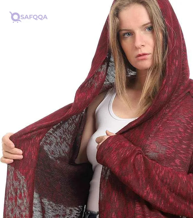 Jamila Women's Hooded Short Cardigan Sweater - Safqqa Egypt