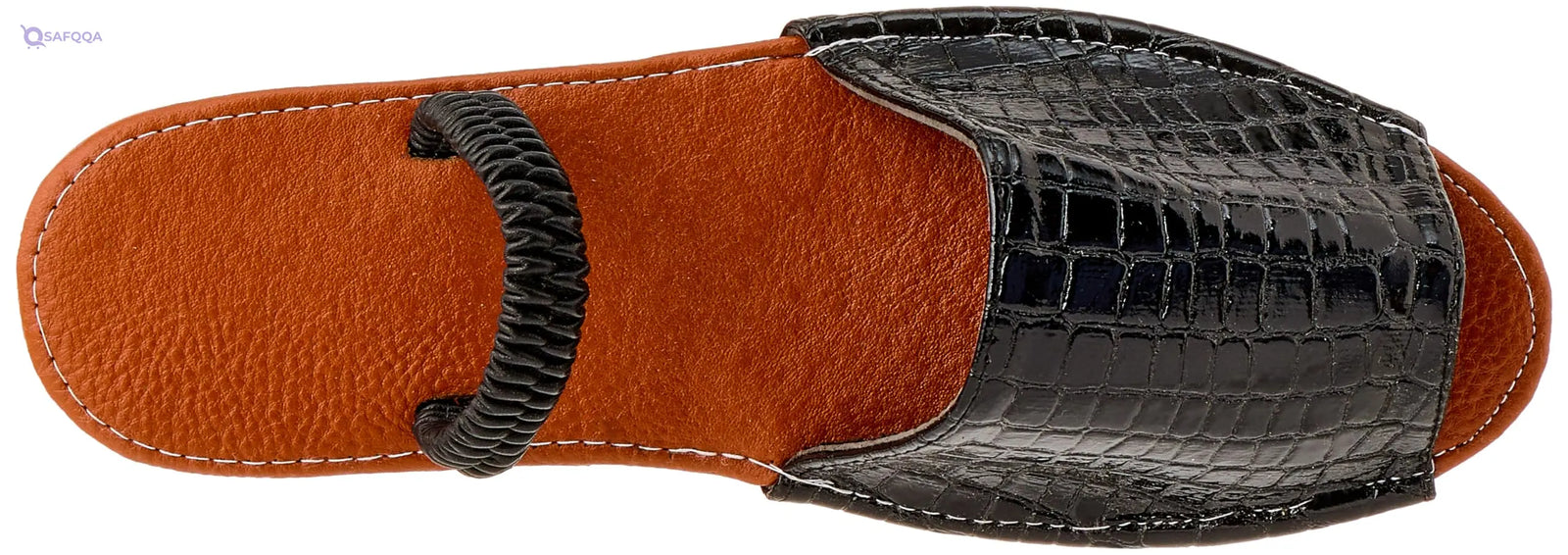 OX Faux Leather Slides Flip Flop For Women,Lightweight and durable construction. - Safqqa