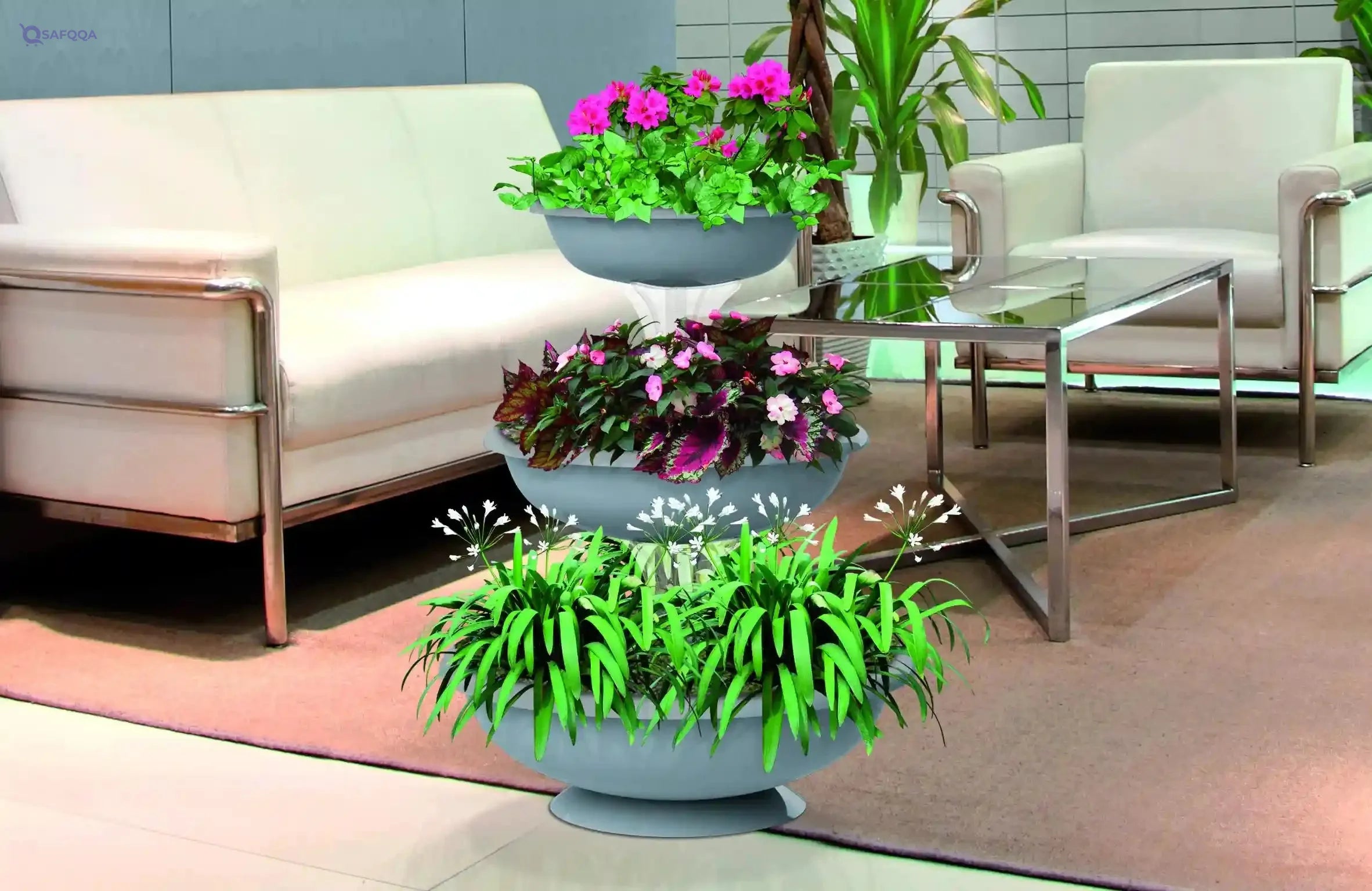 Bama ciotole AP-62001 Fontana 3 Tiered Planter - Safqqa Egypt
