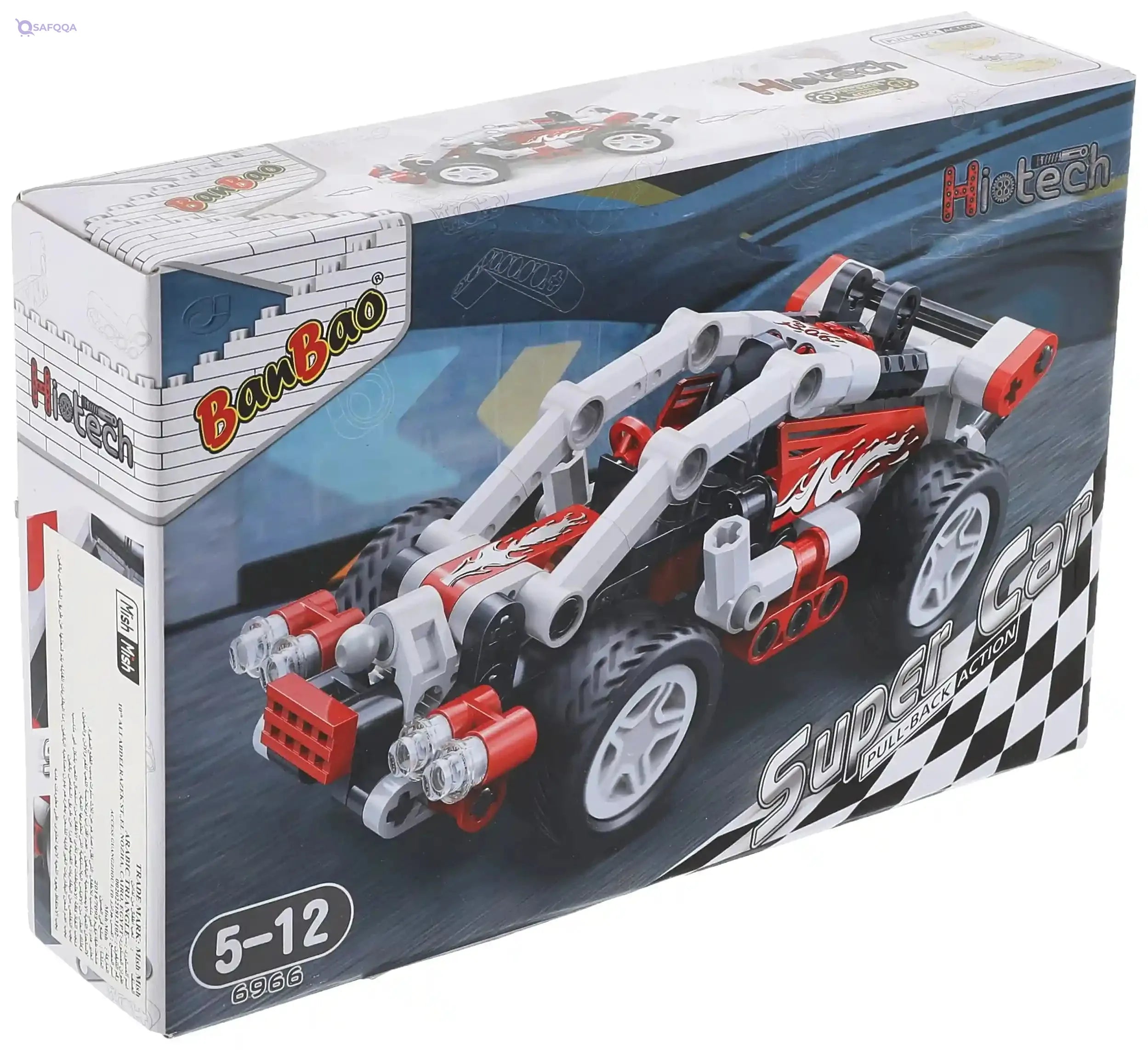 Banbao building blocks speed racing cars building kit pull back vehicles 138 pieces b6966 - Safqqa Egypt