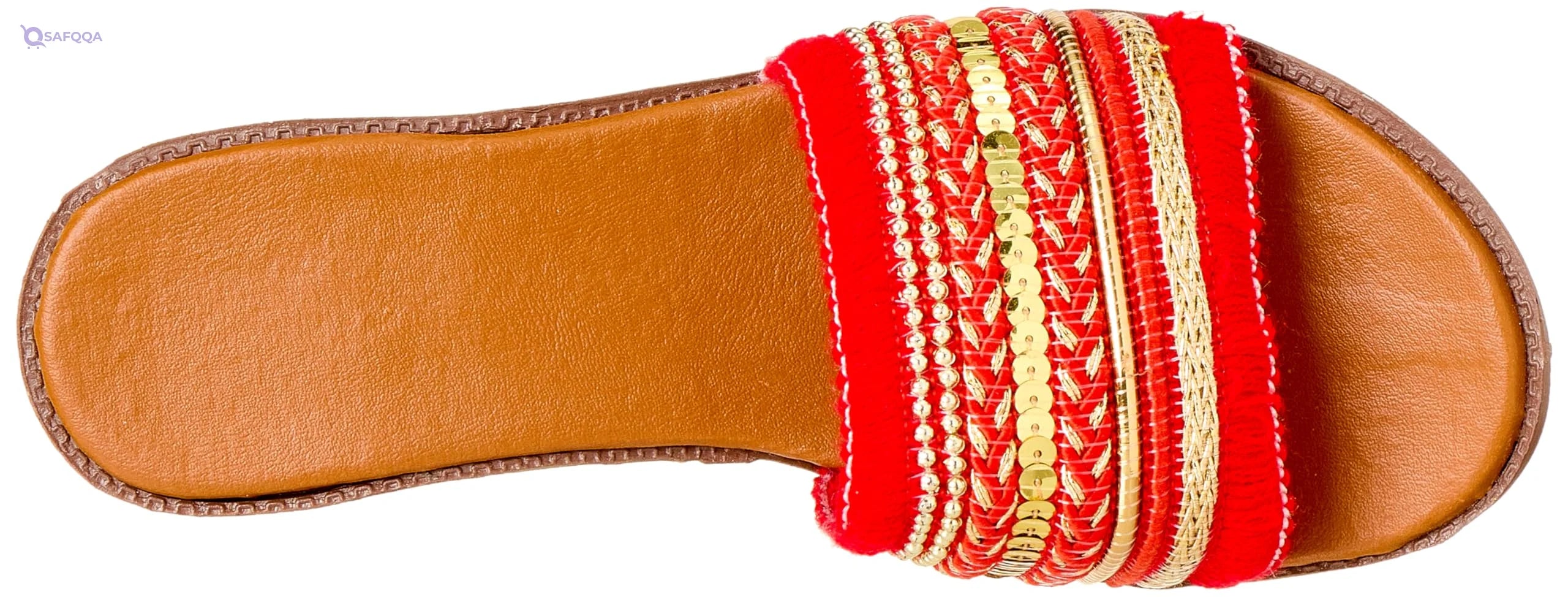 sway slippers, lace fabric arabesque style embroidery strap For Women,Soft cushioned sole for all-day comfort. - Safqqa