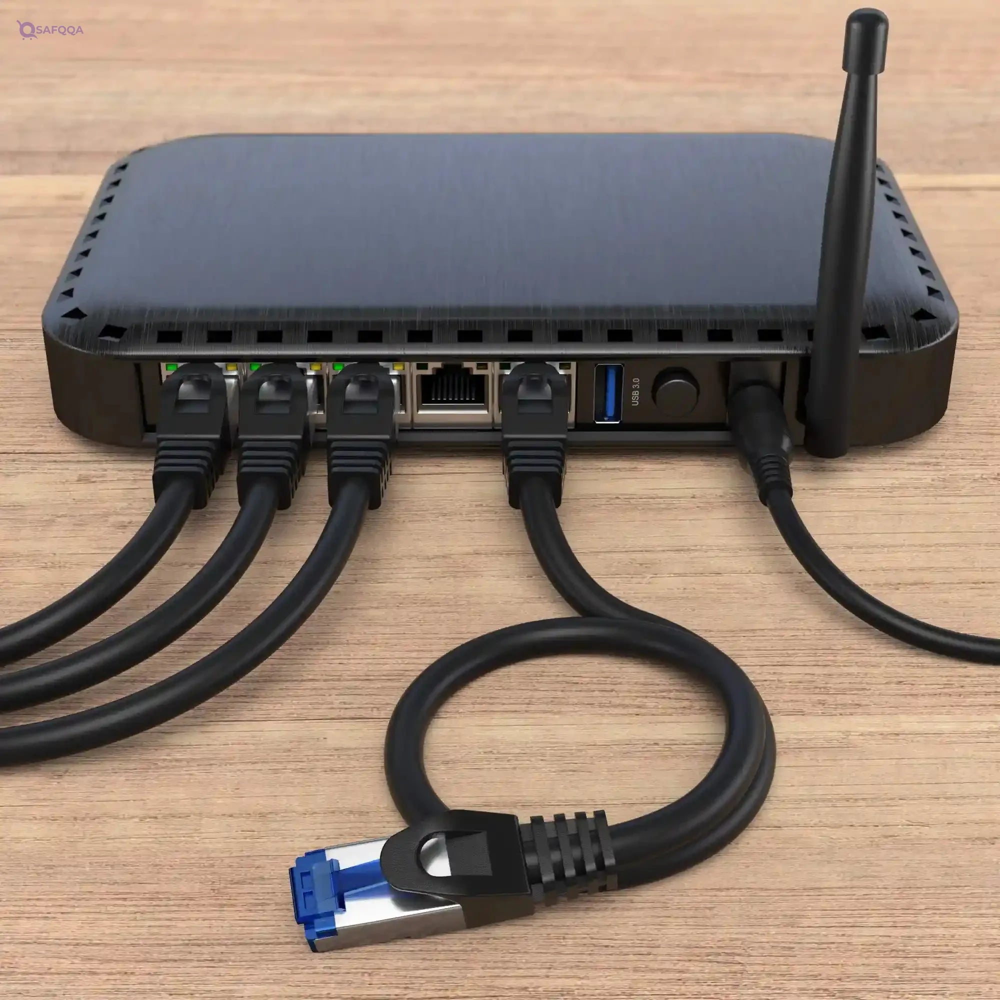 KabelDirekt Network Cable – Transmits maximum fibre-optic internet speed – Ethernet & LAN Cable – 5x 0.25m – Available in 0.25-30m – Gigabit Network, Router/Modem, RJ45 (black/silver) - Safqqa Egypt