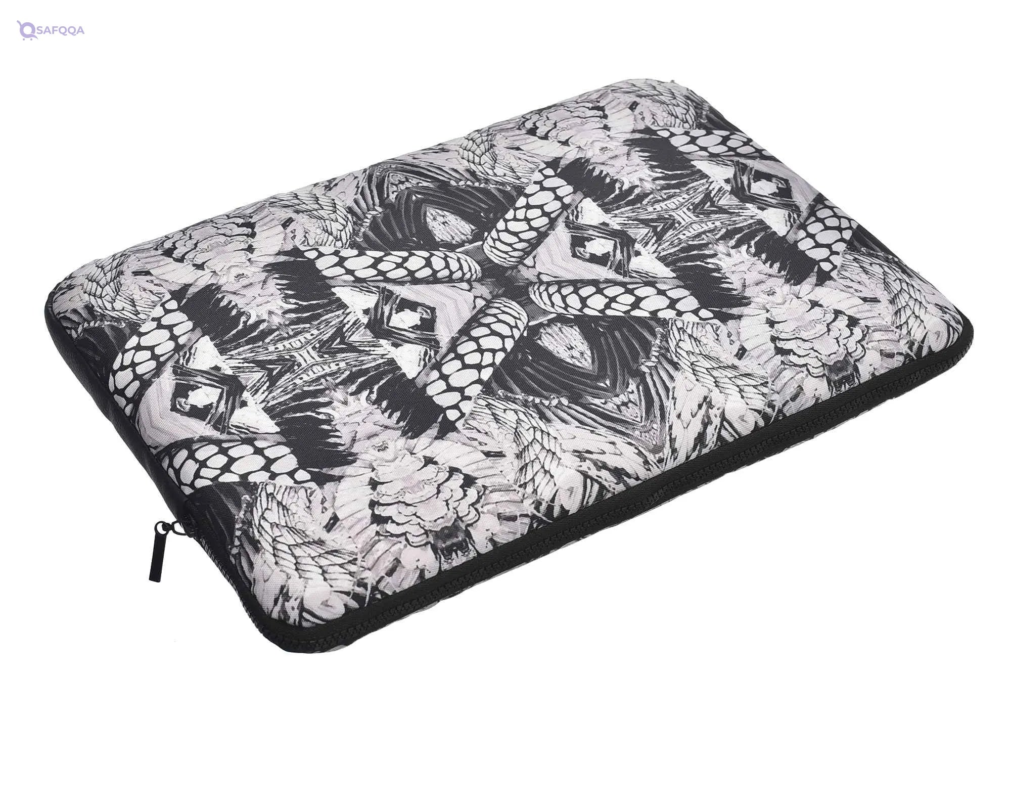 Dragon Fabric Pocket Sleeve With Modern Design And Zipper Pocket For Laptop And Tablets 15.6 Inch - Multi Color - Safqqa Egypt