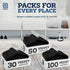 Zober Velvet Hangers 50 Pack - Black for Coats, Pants & Dress Clothes - Non Slip w/ 360 Degree Swivel, Holds up to 10 lbs - Strong Felt Hangers for Clothing - Safqqa