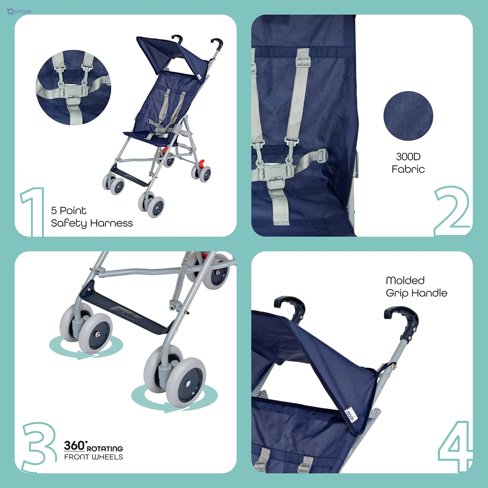 The Moon Brand Jet Baby Stroller – Lightest Travel Buggy for Toddlers - Safqqa