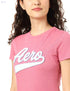Aeropostale Women’s Contrast Print Short Sleeve T-Shirt – Casual Everyday Style - Safqqa