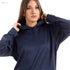 KADY Women Plain Over Sized Hoodie With Kangouroo Pocket Outerwear SWEATSHIRT - Safqqa
