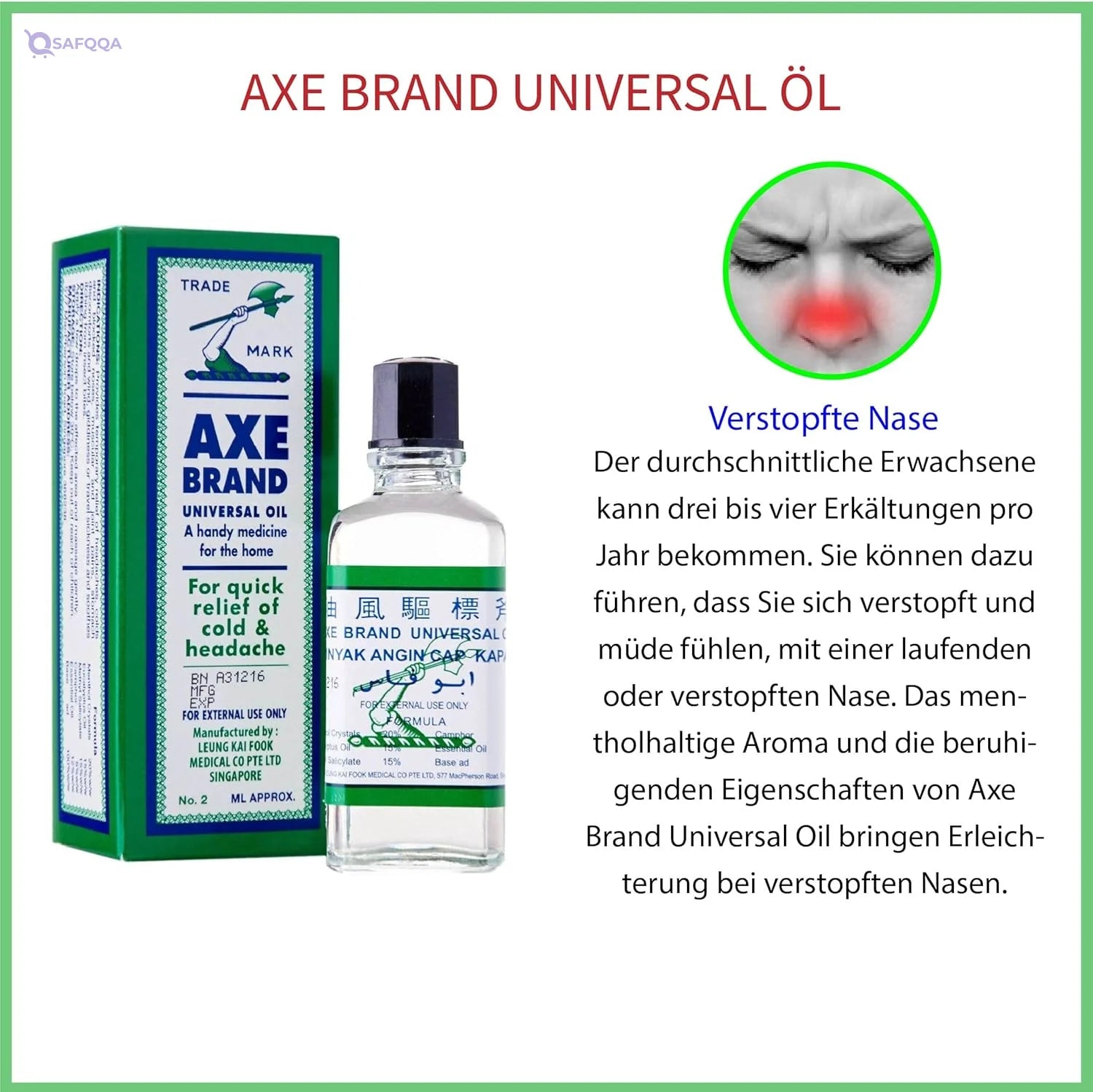 AXE Abu Fas OilTo relieve pain, 28 ml - Safqqa