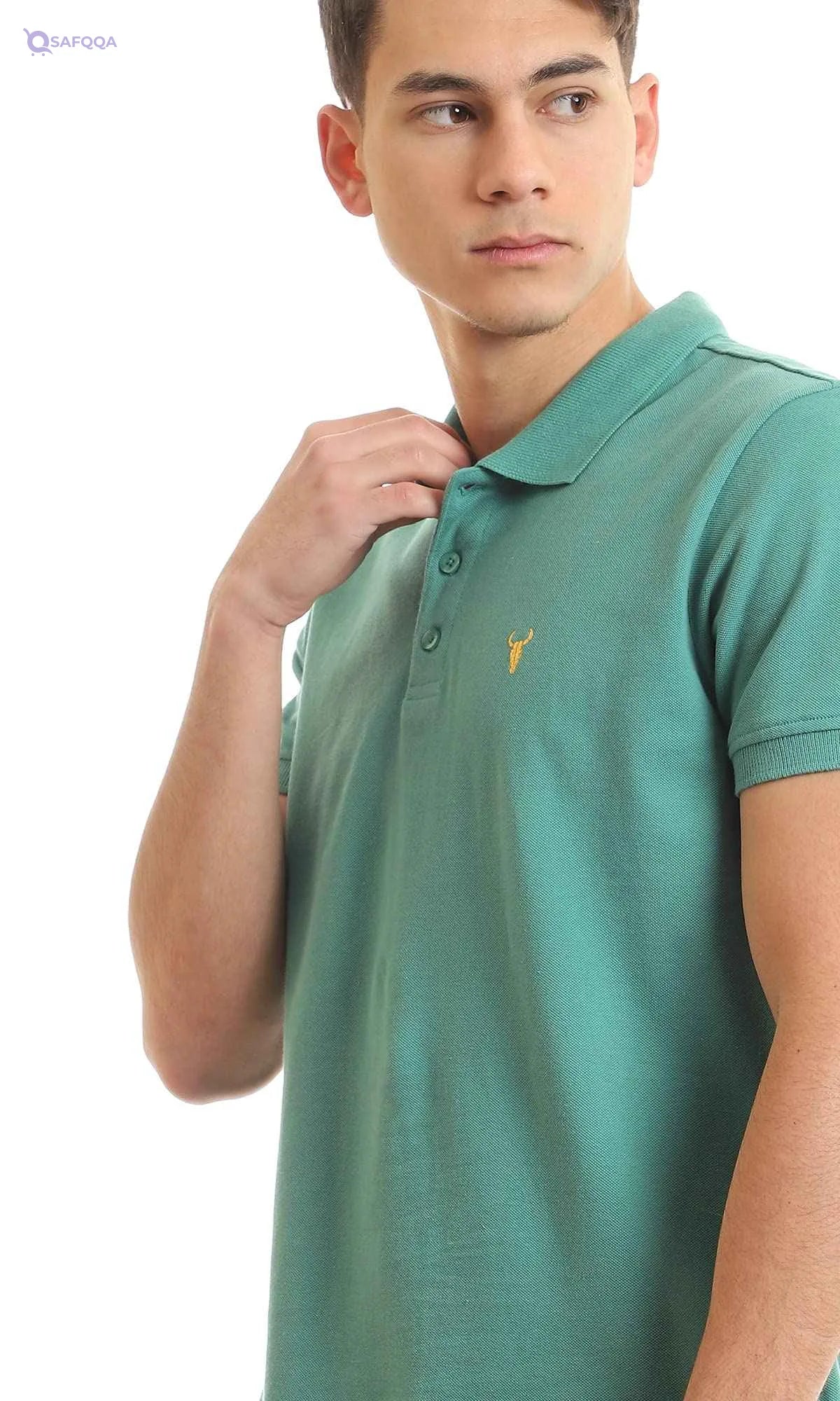 Ravin Mens Rvin Cttn Uppr Pqu Polo Short Sleeves MNS Polo Shirt - Safqqa