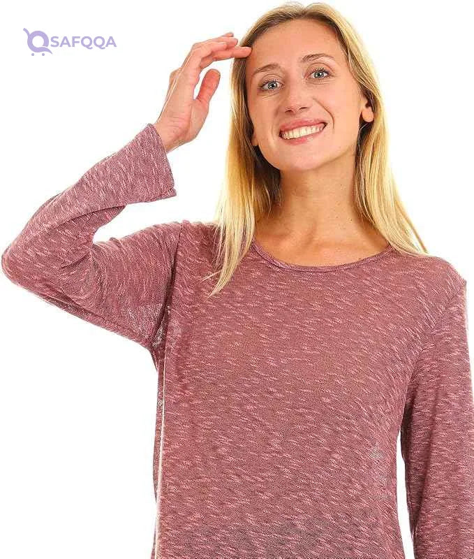 JAMILA Women Decorative Buttons Round Top SHIRT - Safqqa Egypt