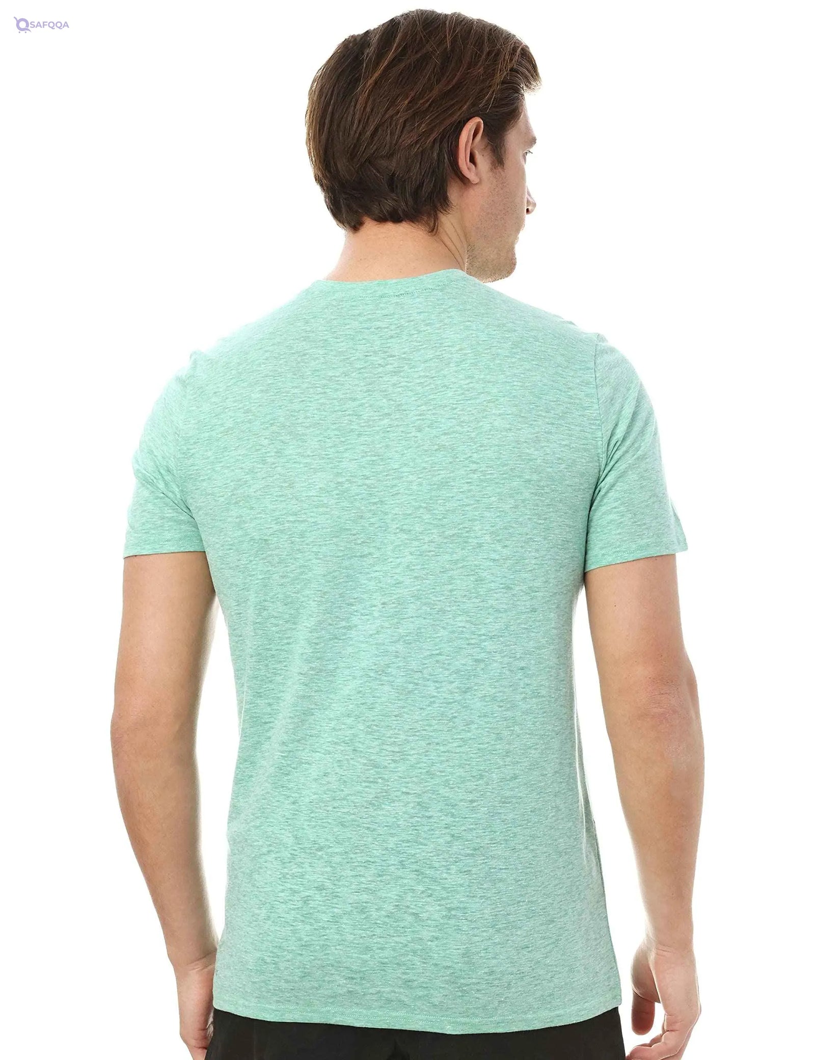Magma Polyester Chest Print Short Sleeves Round Neck Sport T-Shirt for Men - Safqqa Egypt