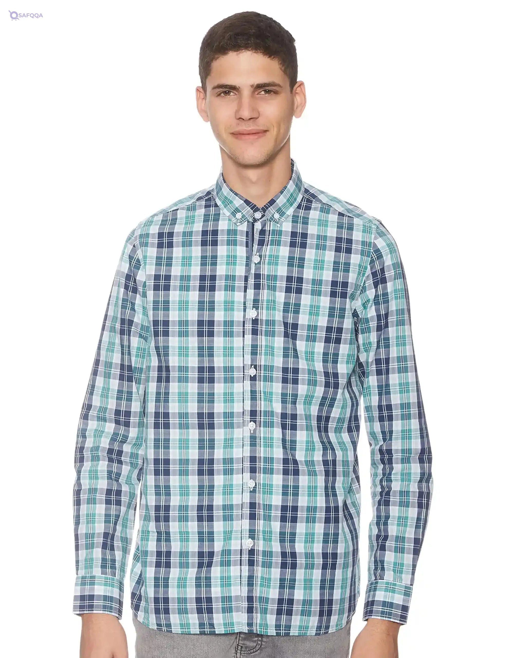 CUBA mens Cuba Checkered Long Sleeves Shirt - Safqqa Egypt
