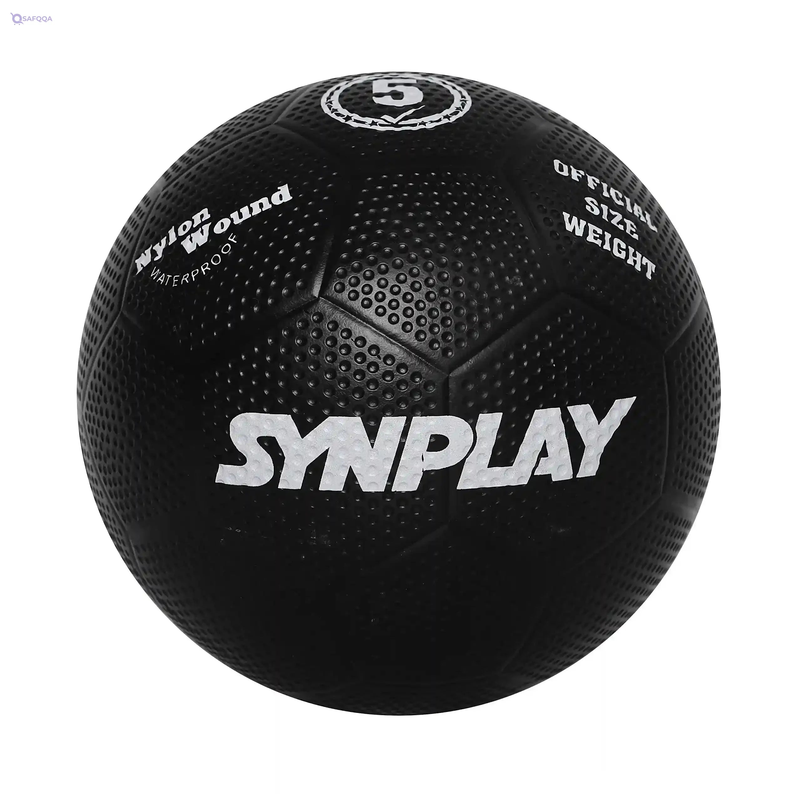 Synplay SS00130 Rubber Soccer Ball – Dimpled, Size 5 - Safqqa