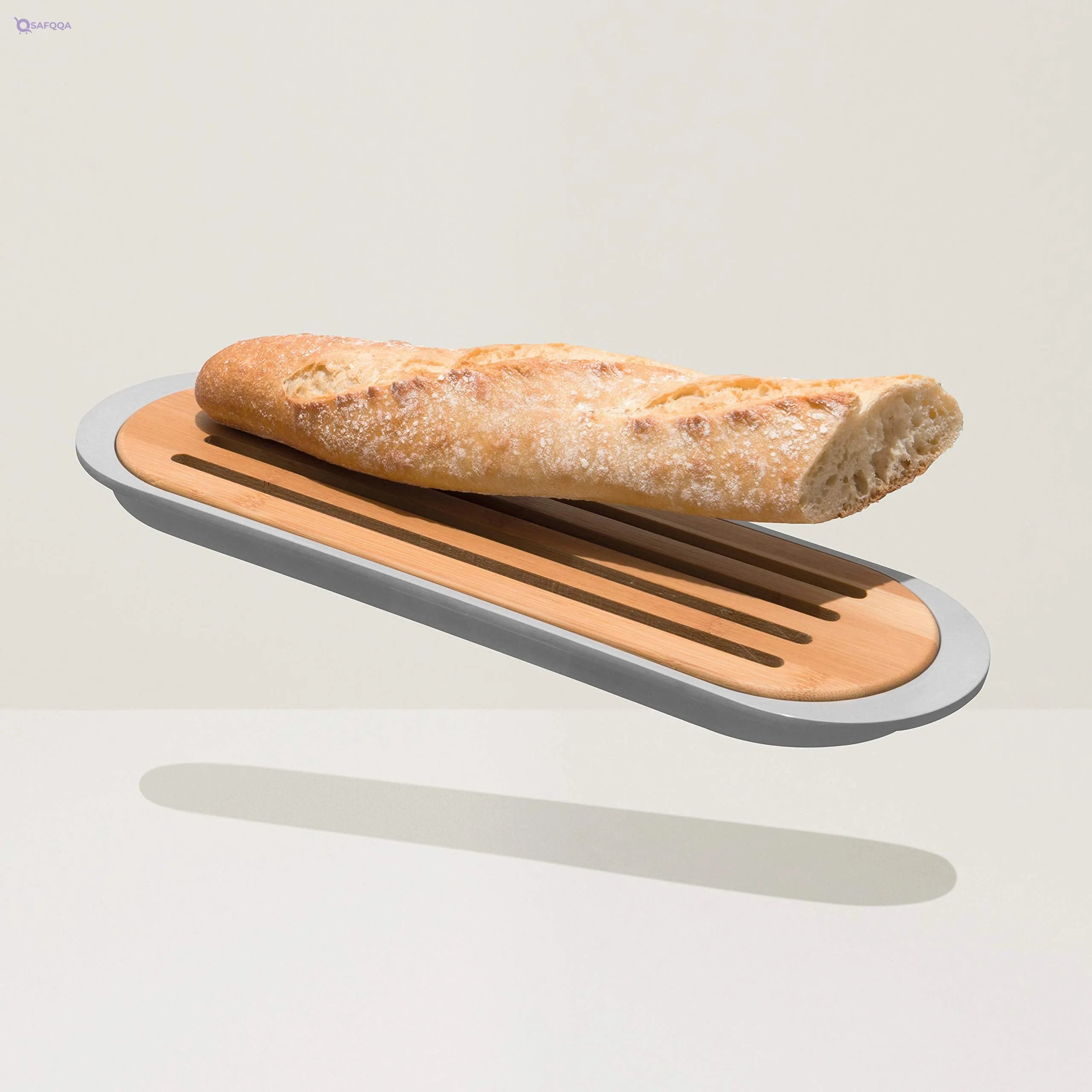 Berghoff Bamboo Baguette Cutting Board with Crumb Tray - Safqqa