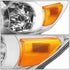 DNA Motoring Headlight Assembly – Toyota Corolla 2011-2013, Chrome/Amber - Safqqa