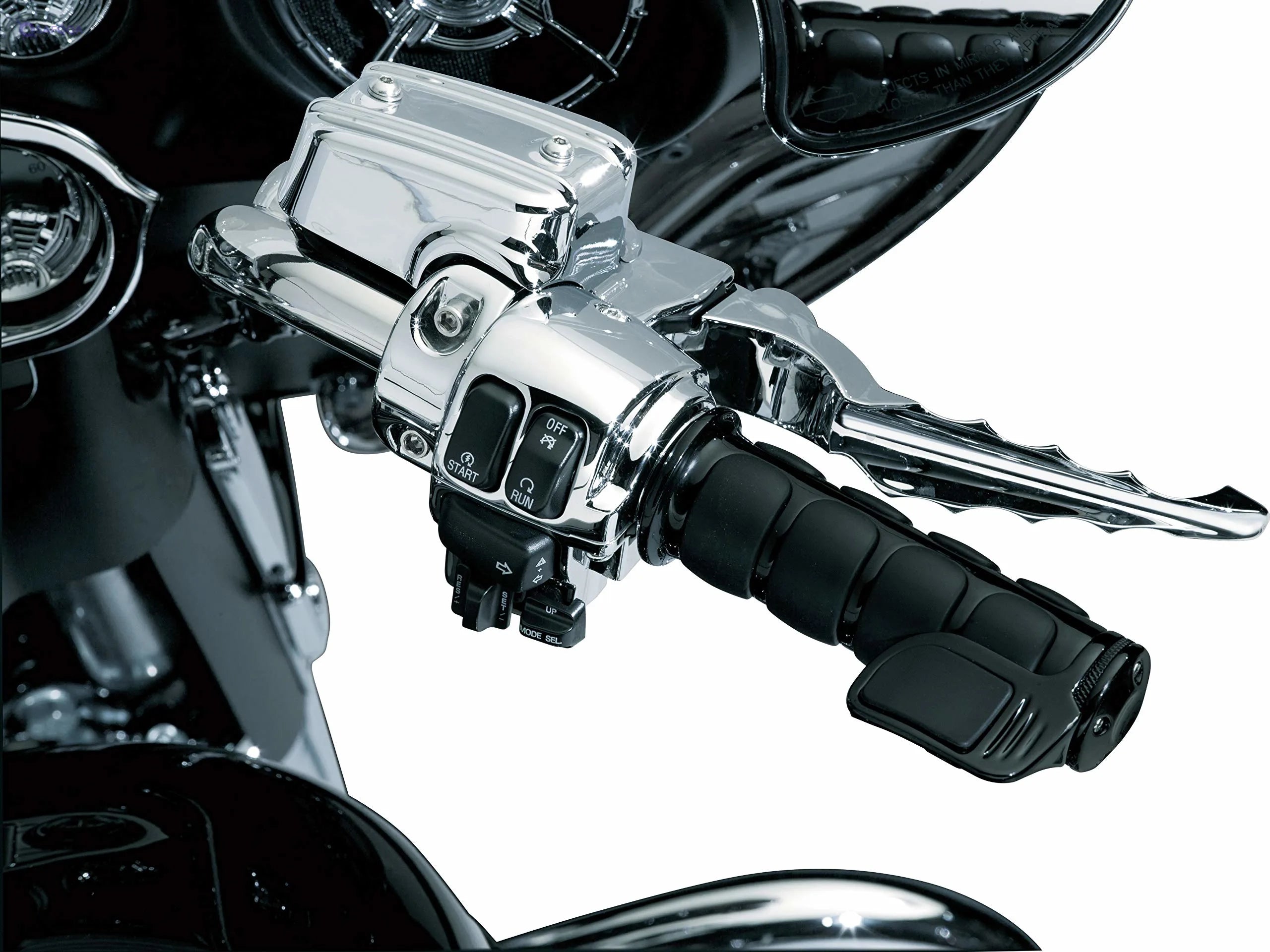 Kuryakyn 6318 Premium ISO Contoured Throttle Boss – Gloss Black, Right-Side Motorcycle Grip Accessory - Safqqa