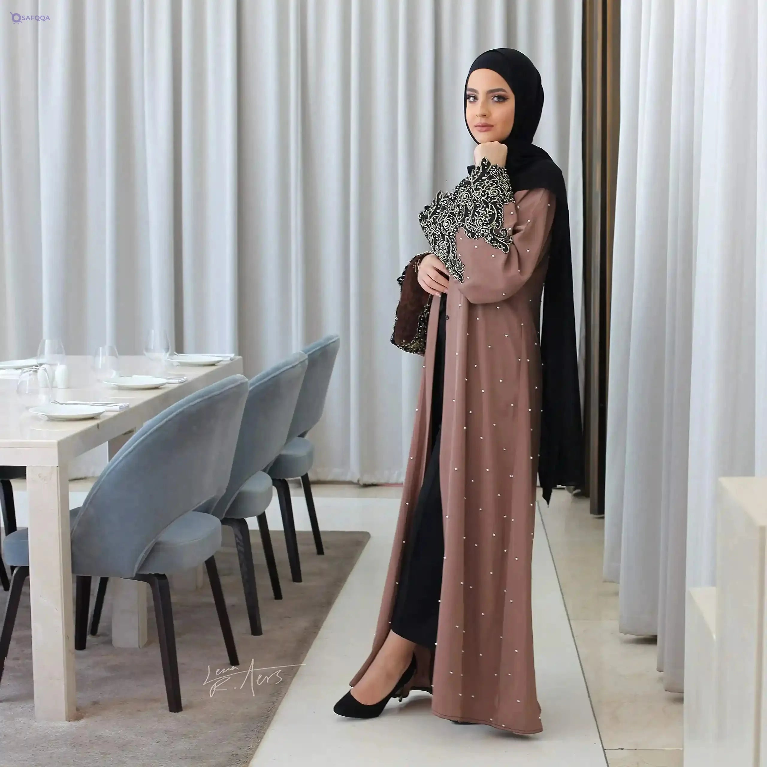 Nukhbaa Abaya For Women Made from high-quality, comfortable fabric - Safqqa