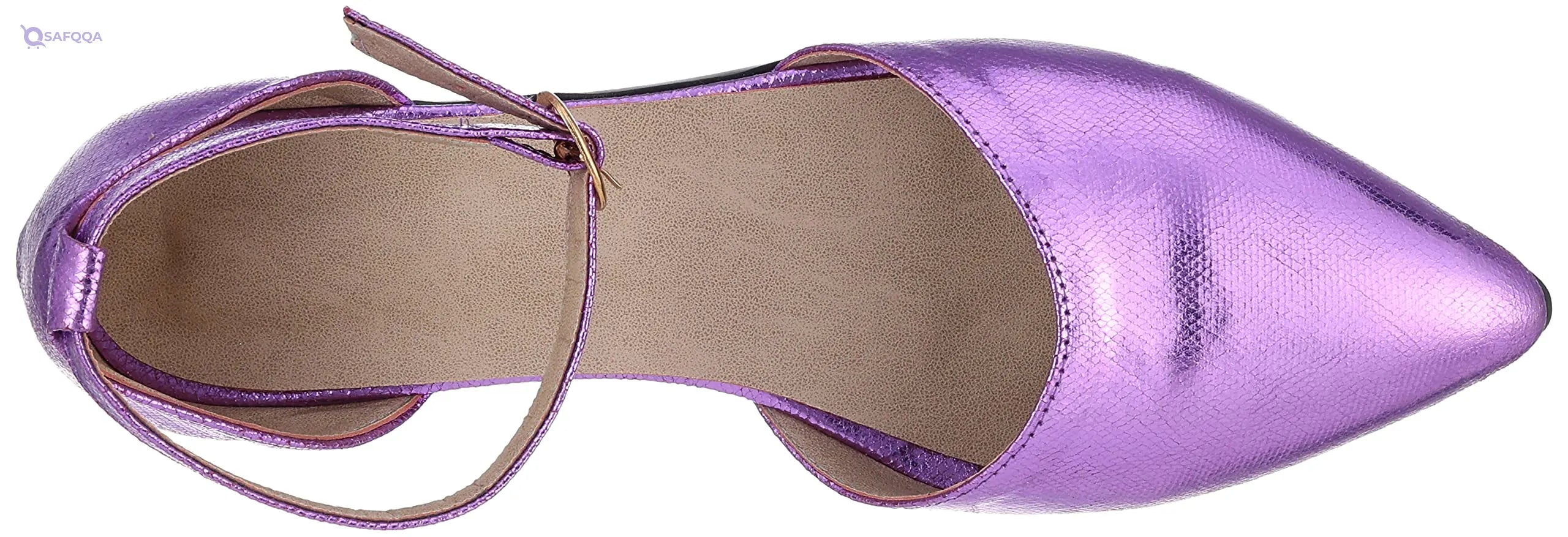 SWAY Shoe For Womens Glossy Purple Soft cushioned insole for enhanced comfort - Safqqa