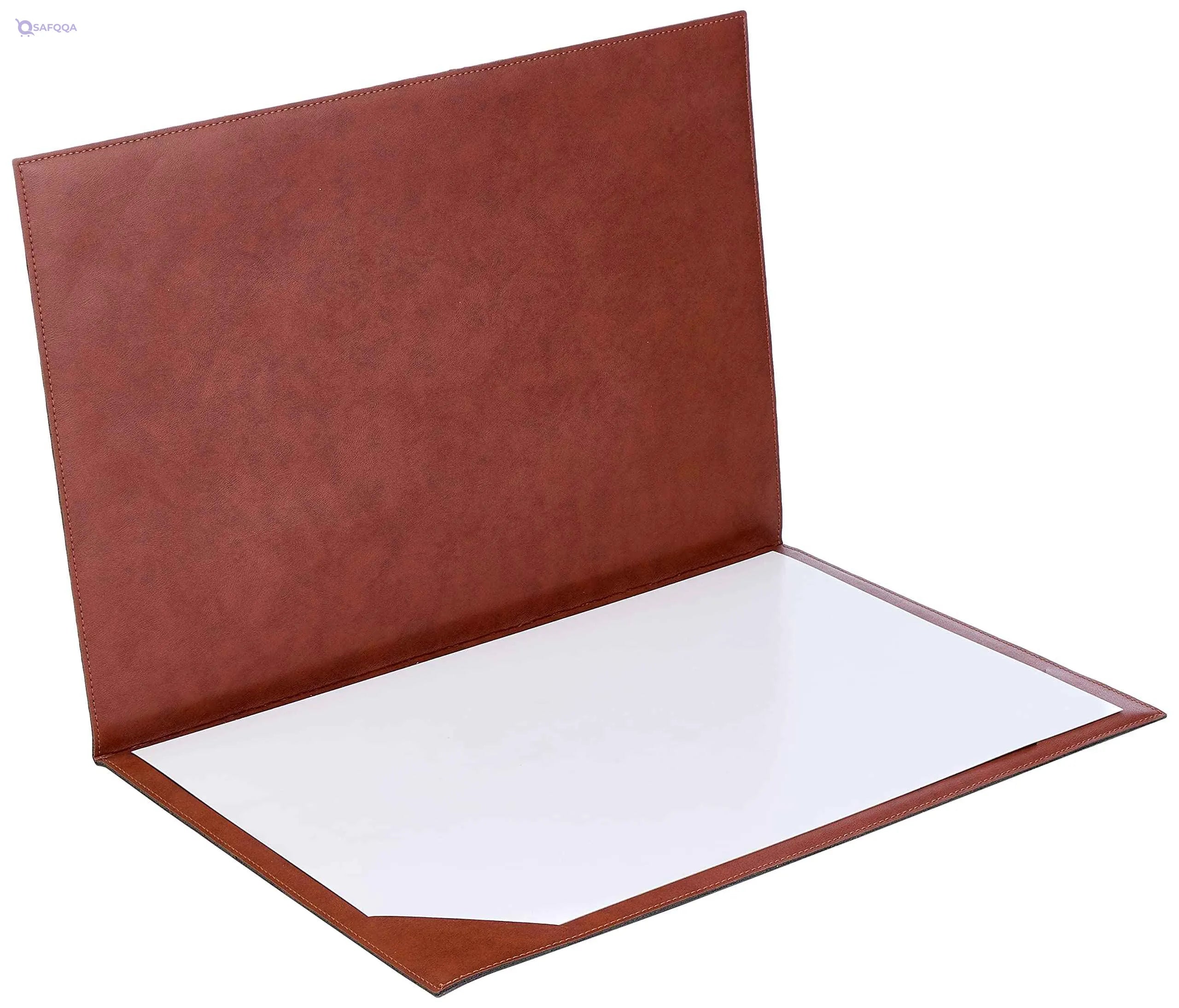 Orna desk set, leather, brown, 6 pcs, - Safqqa