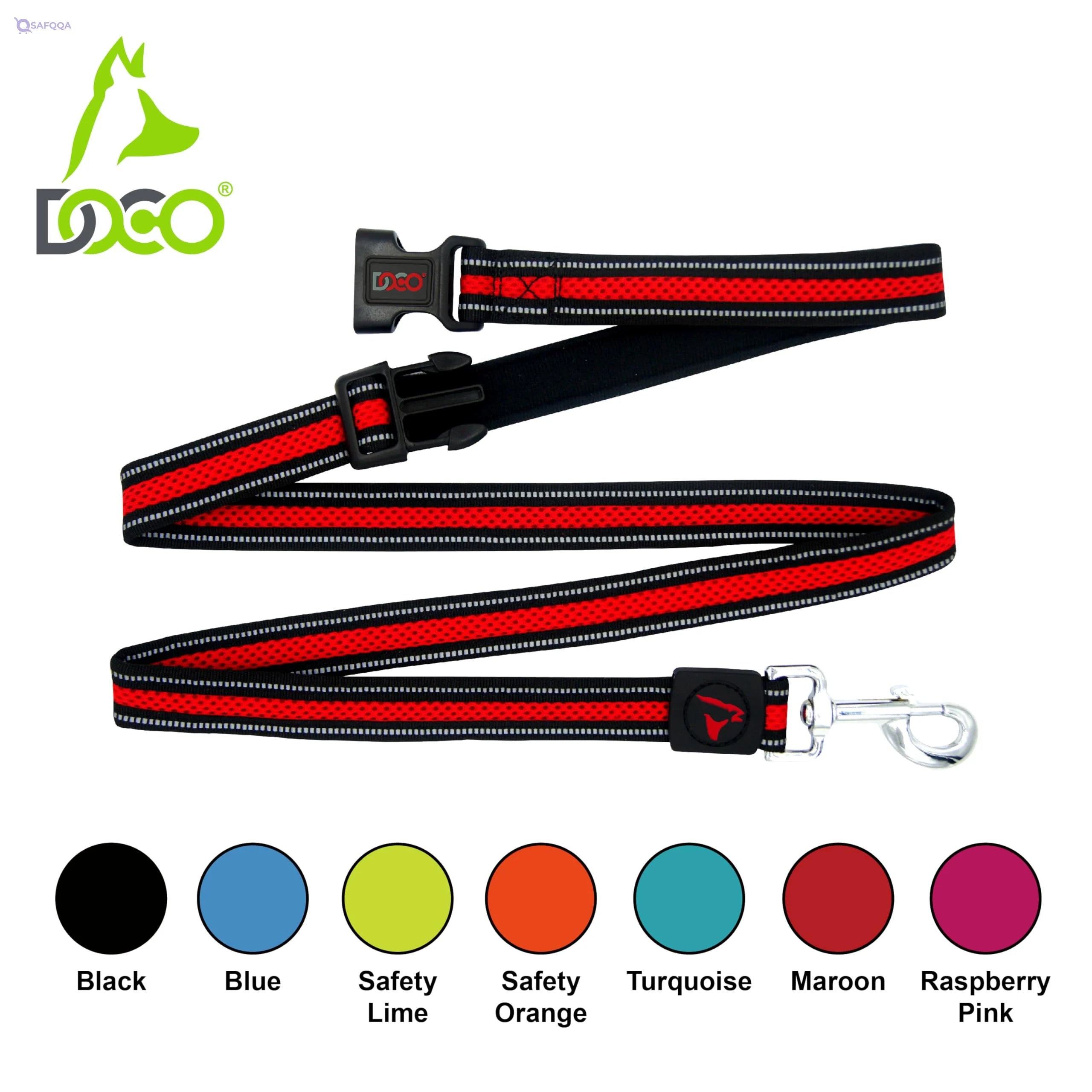 Doco Leash For Dog 6Ft -Black, M/L - Safqqa