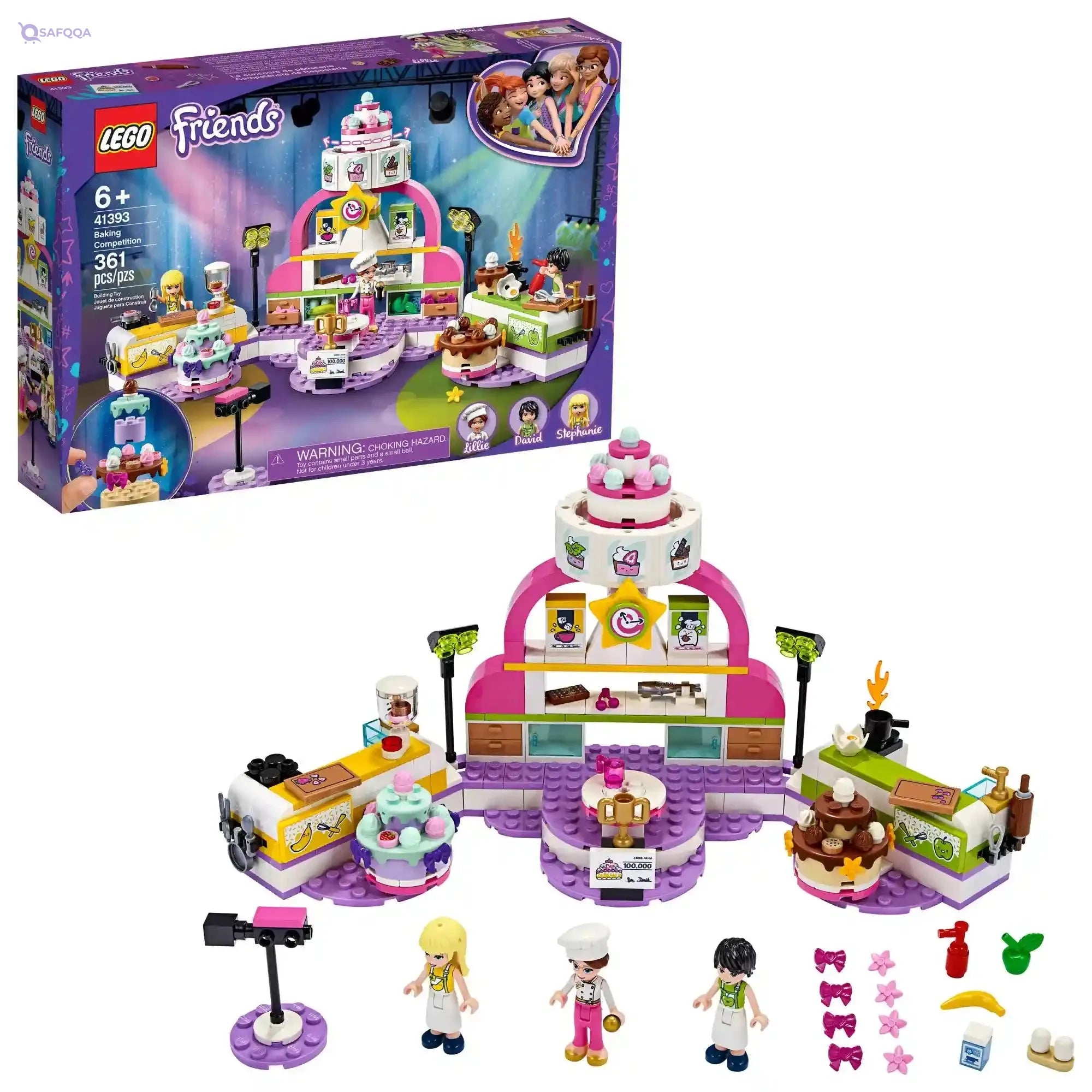 LEGO Friends Baking Competition 41393 Building Kit, Set Baking Toy, Featuring 3 Friends Characters and Toy Cakes (361 Pieces) - Safqqa