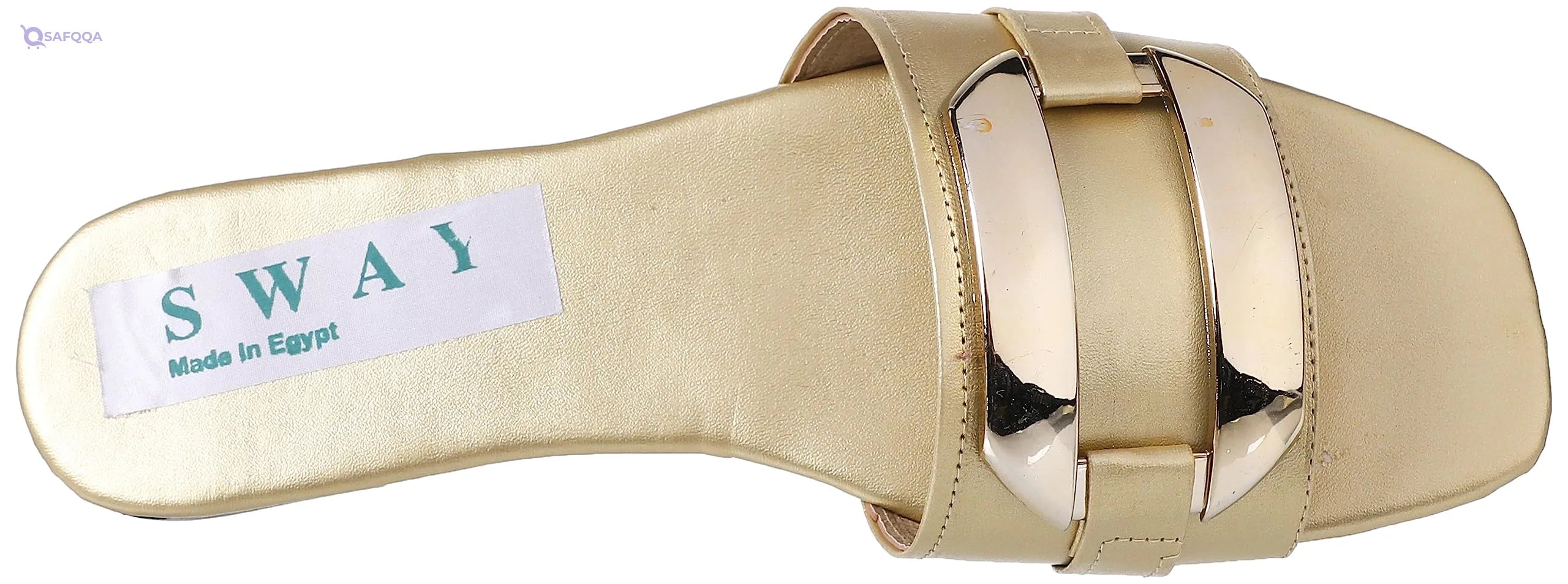 SWAY Flat spongy cushioned insole for amazing comfort and soft faux leather upper with a simple sylish ornament For Women, - Safqqa