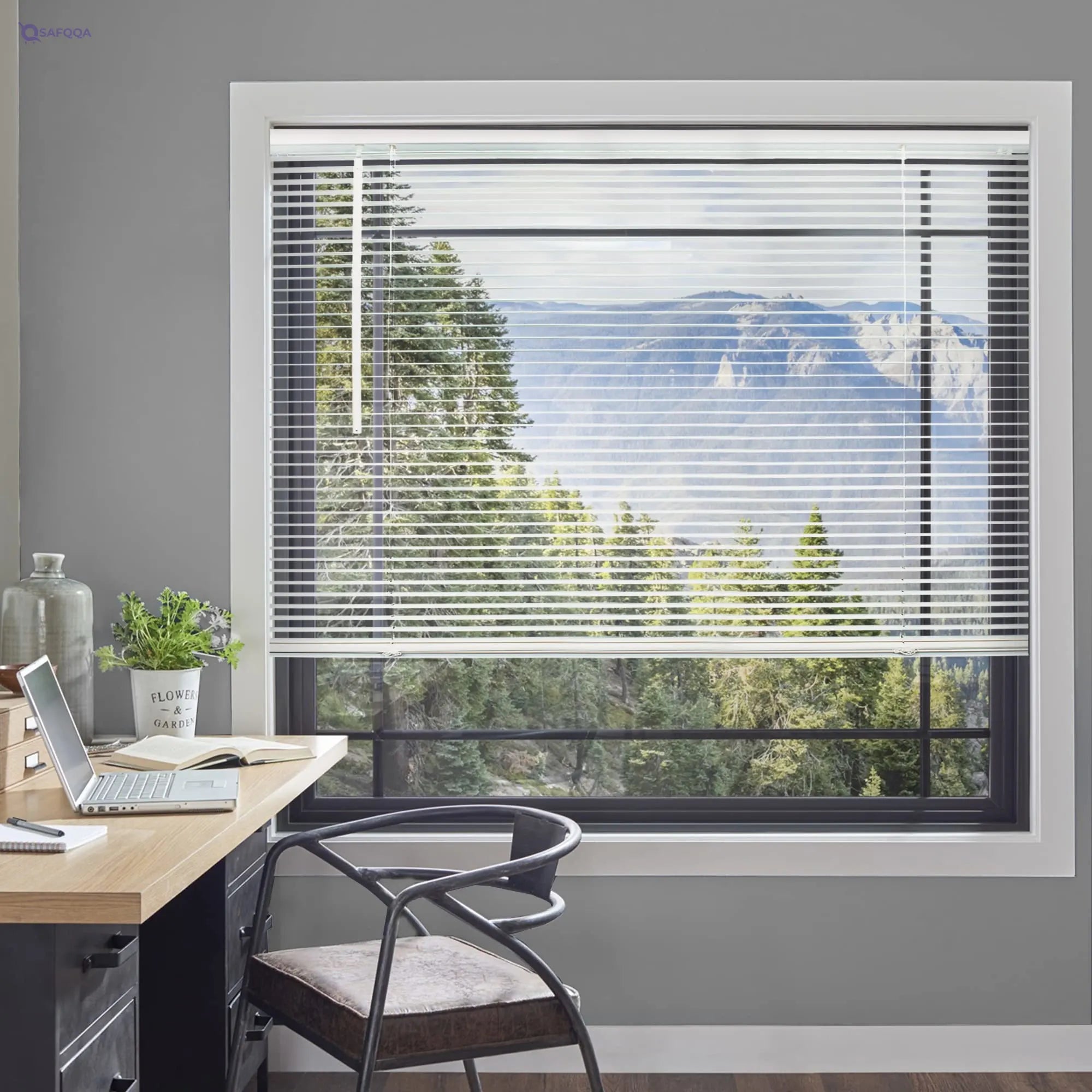 CHICOLOGY Horizontal Gloss Mini Blinds – Stylish Window Coverings - Safqqa