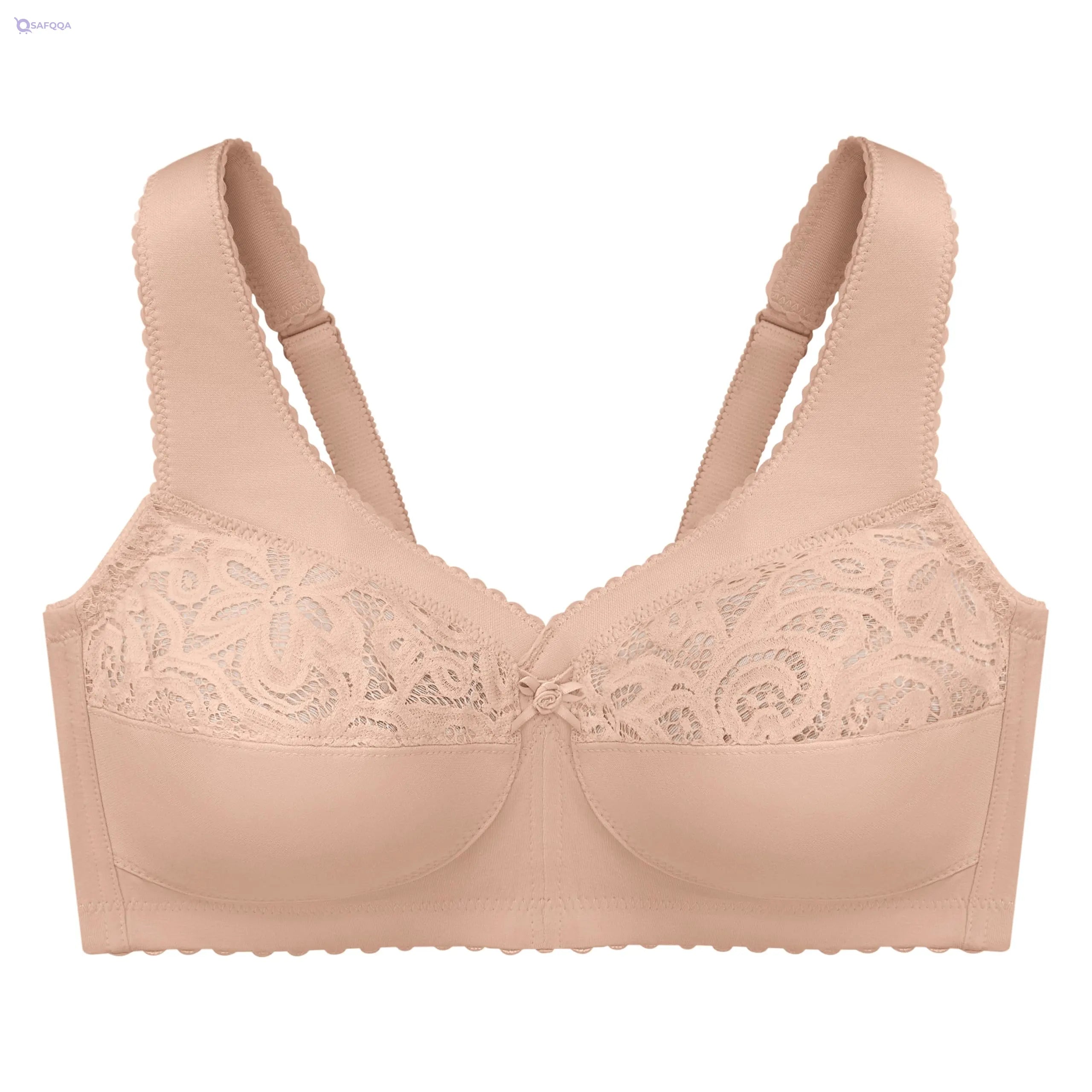 Glamorise Cotton Comfort Wirefree Bra for Plus Size Women - Safqqa