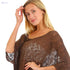 JAMILA Women Knitted Loose Wide Round Cover up OUTERWEAR - Safqqa Egypt