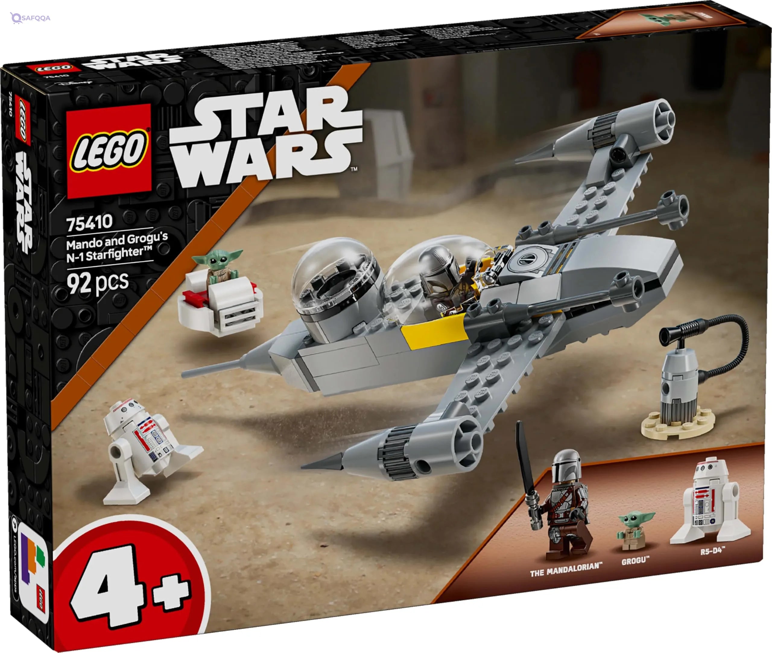 Lego Star Wars 75410 Mando & Grogu N-1 Starfighter Set with Minifigures - Safqqa