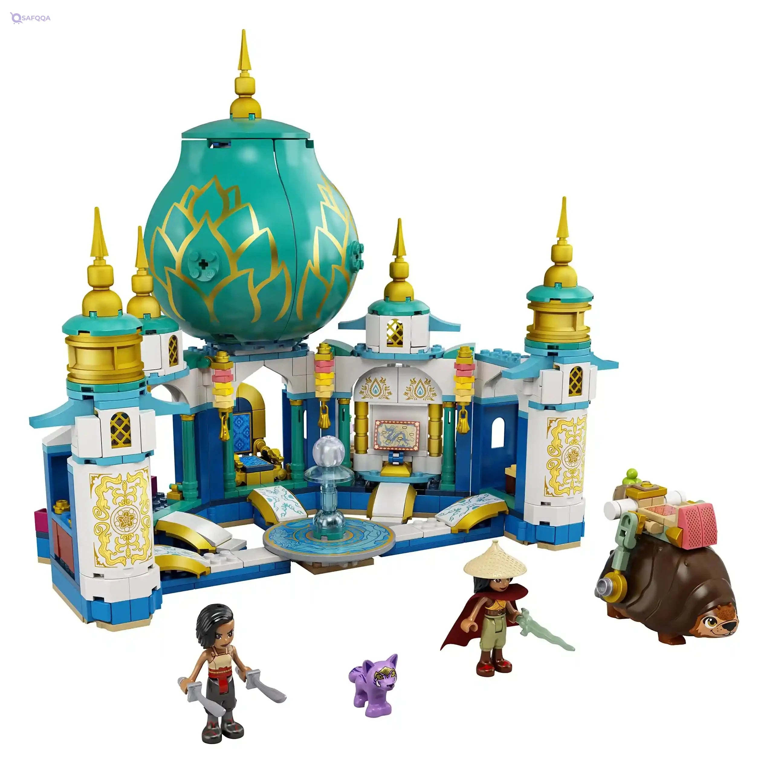 LEGO 43181 Disney Princess Raya and the Heart Palace Playset, Castle Toy with Namaari Minidoll, Tuk Tuk and Serlot Figures - Safqqa
