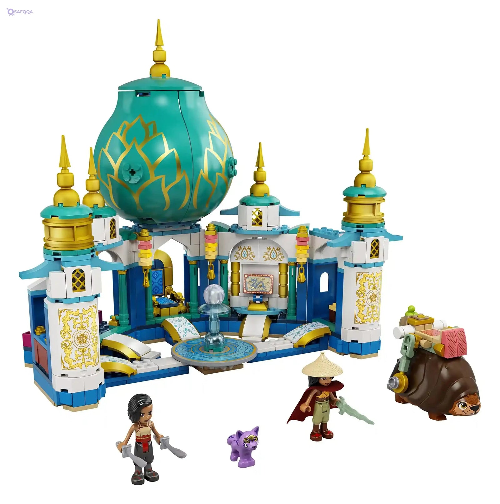 LEGO 43181 Disney Princess Raya and the Heart Palace Playset, Castle Toy with Namaari Minidoll, Tuk Tuk and Serlot Figures - Safqqa
