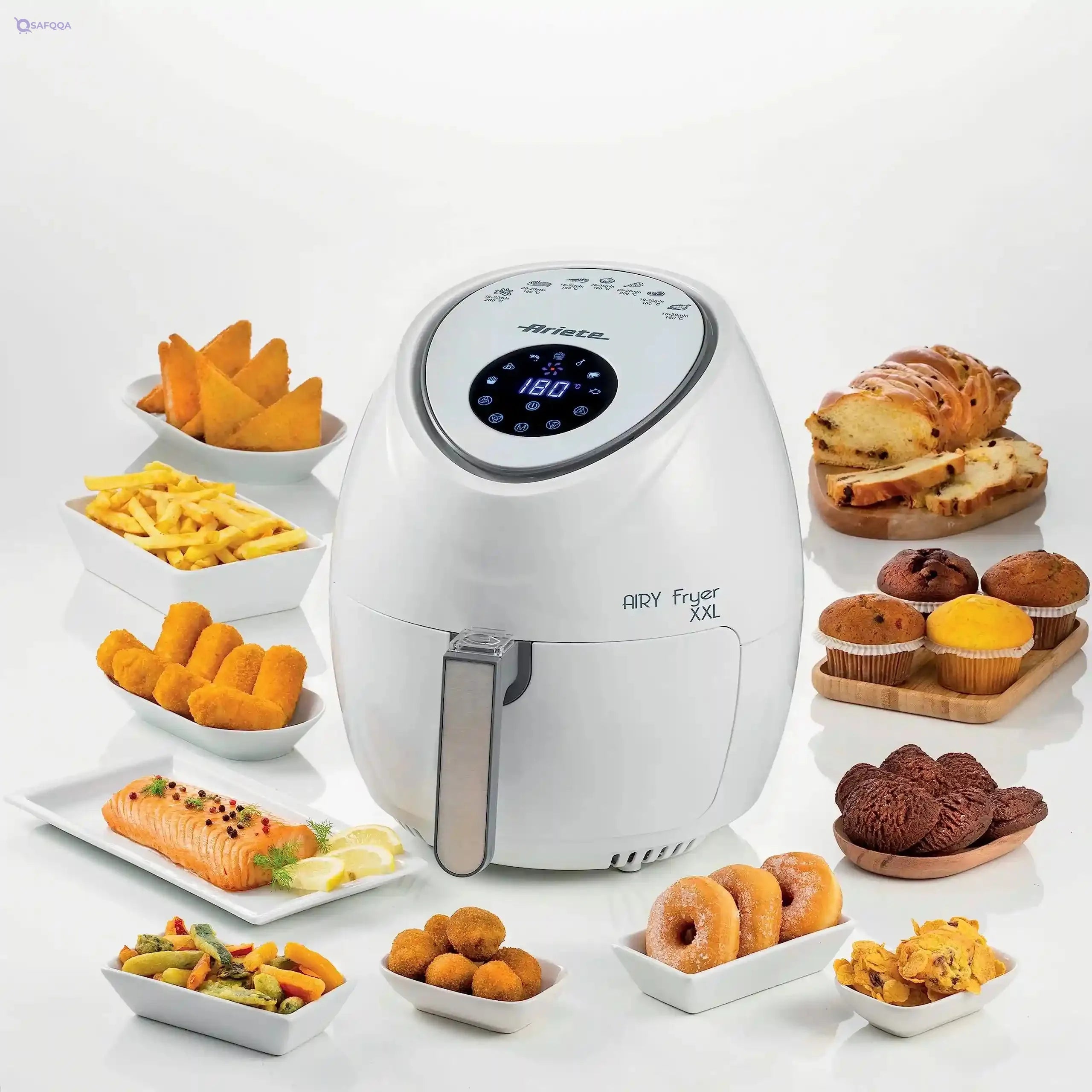 Ariete 4618 XXL Air Fryer – 7L Capacity, 1800W, 200°C Max, Timer Function - Safqqa
