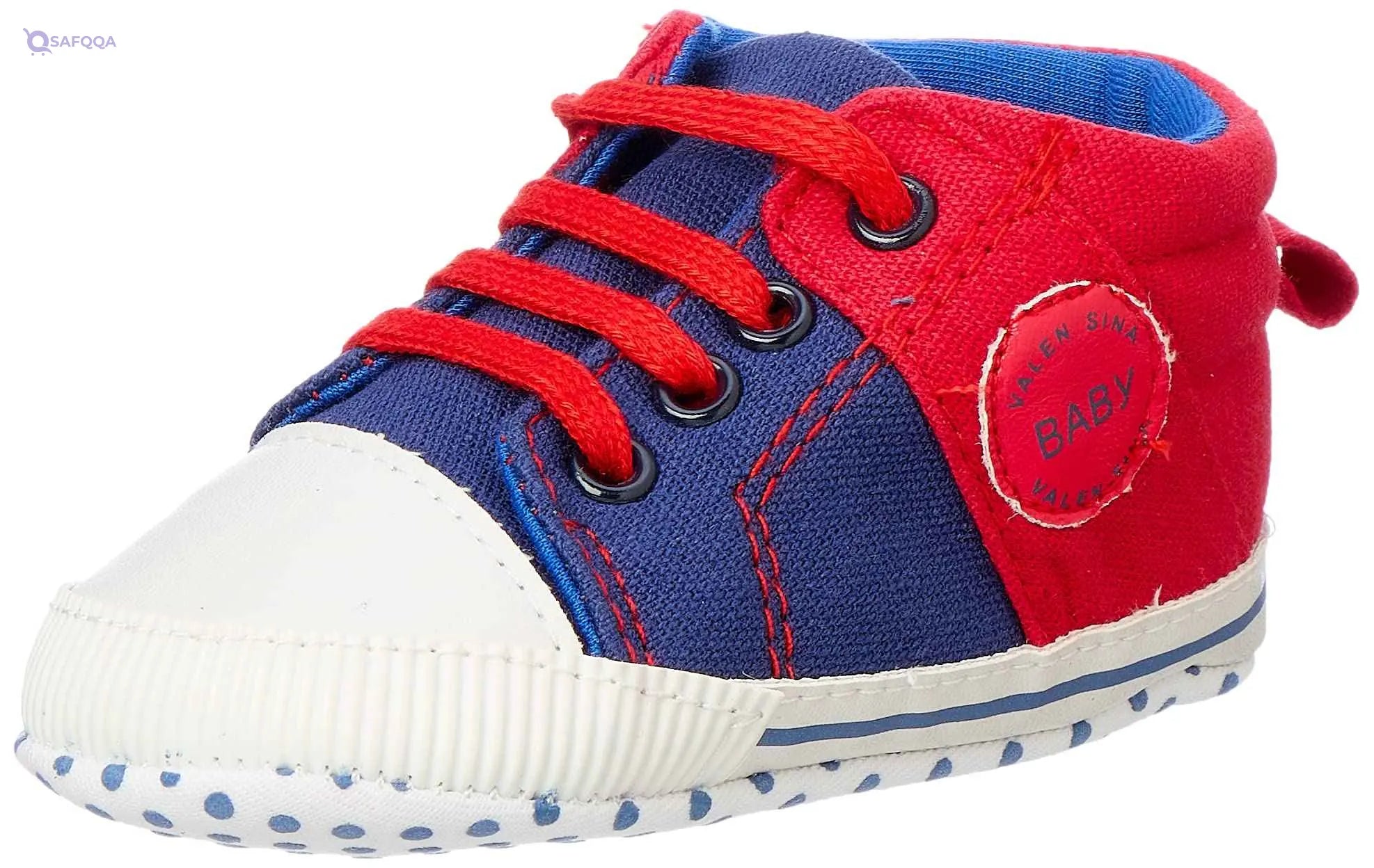 Mix and Max Two-Tone Contrast Stitching High-Top Lace-Up Shoes for Boys - Safqqa
