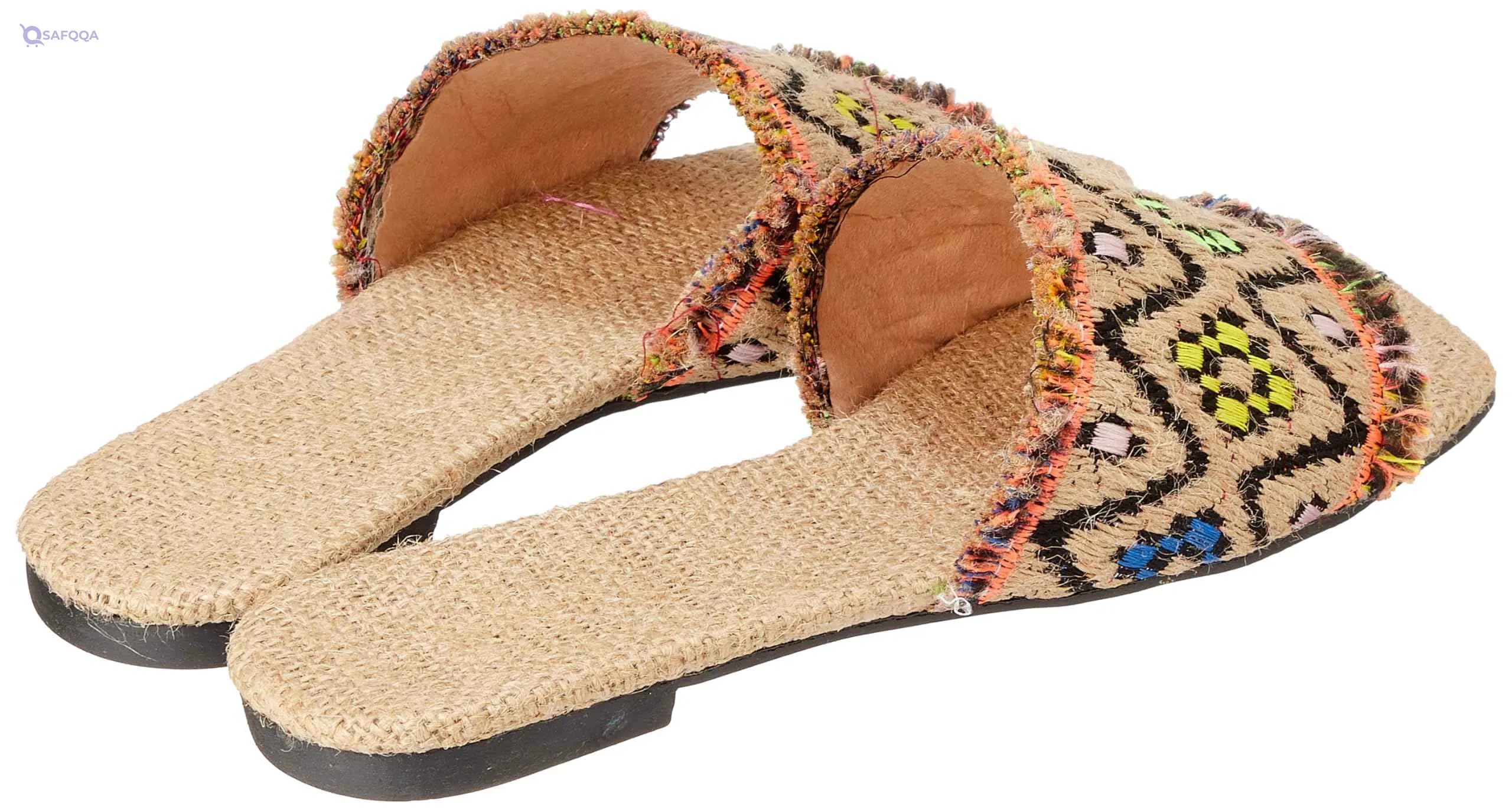 Madyos womens R1517 Flat Slipper - Safqqa