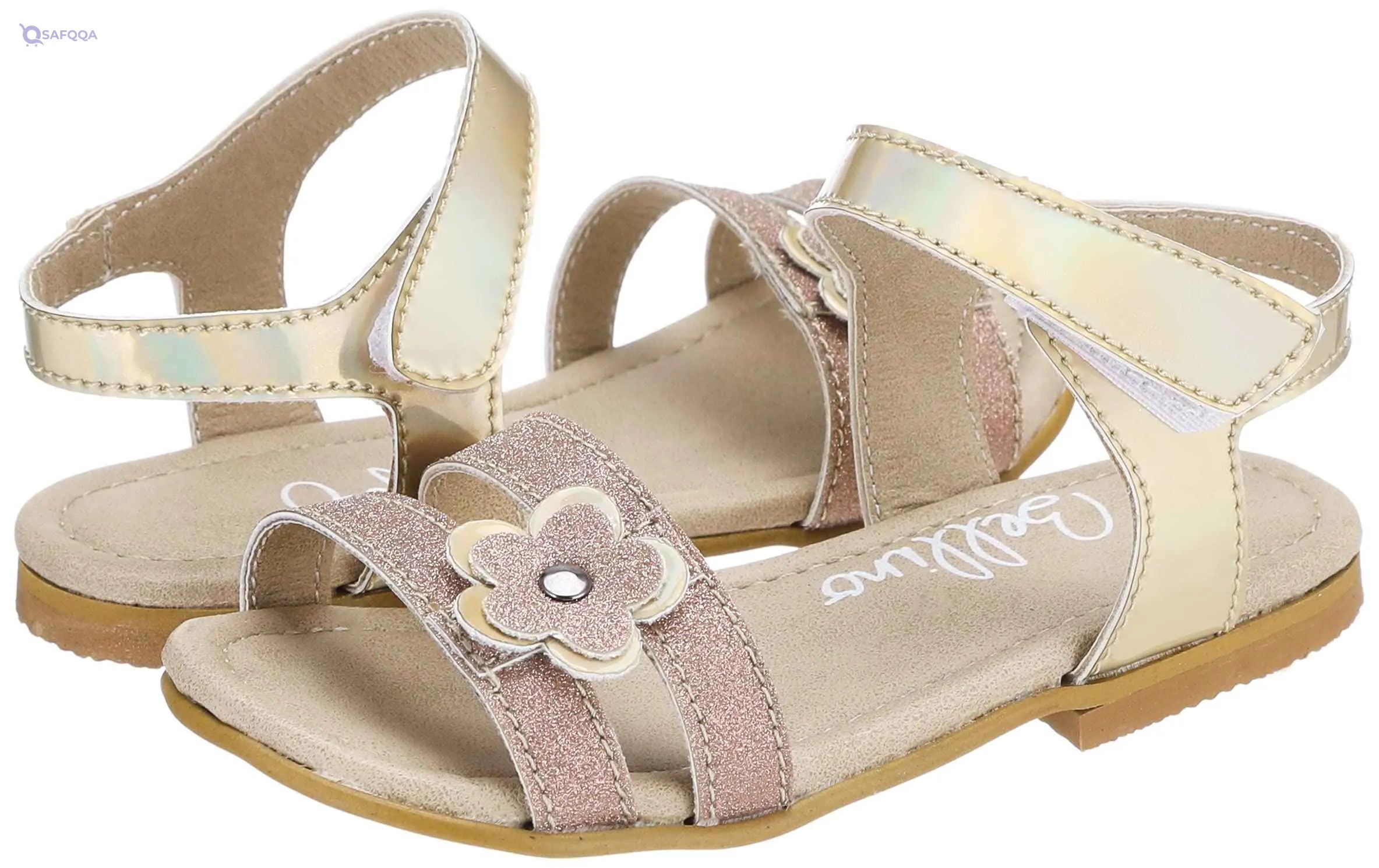 Bellino girls Synthetic leather Open Toe sandal shape flower for girls Sandal - Safqqa Egypt
