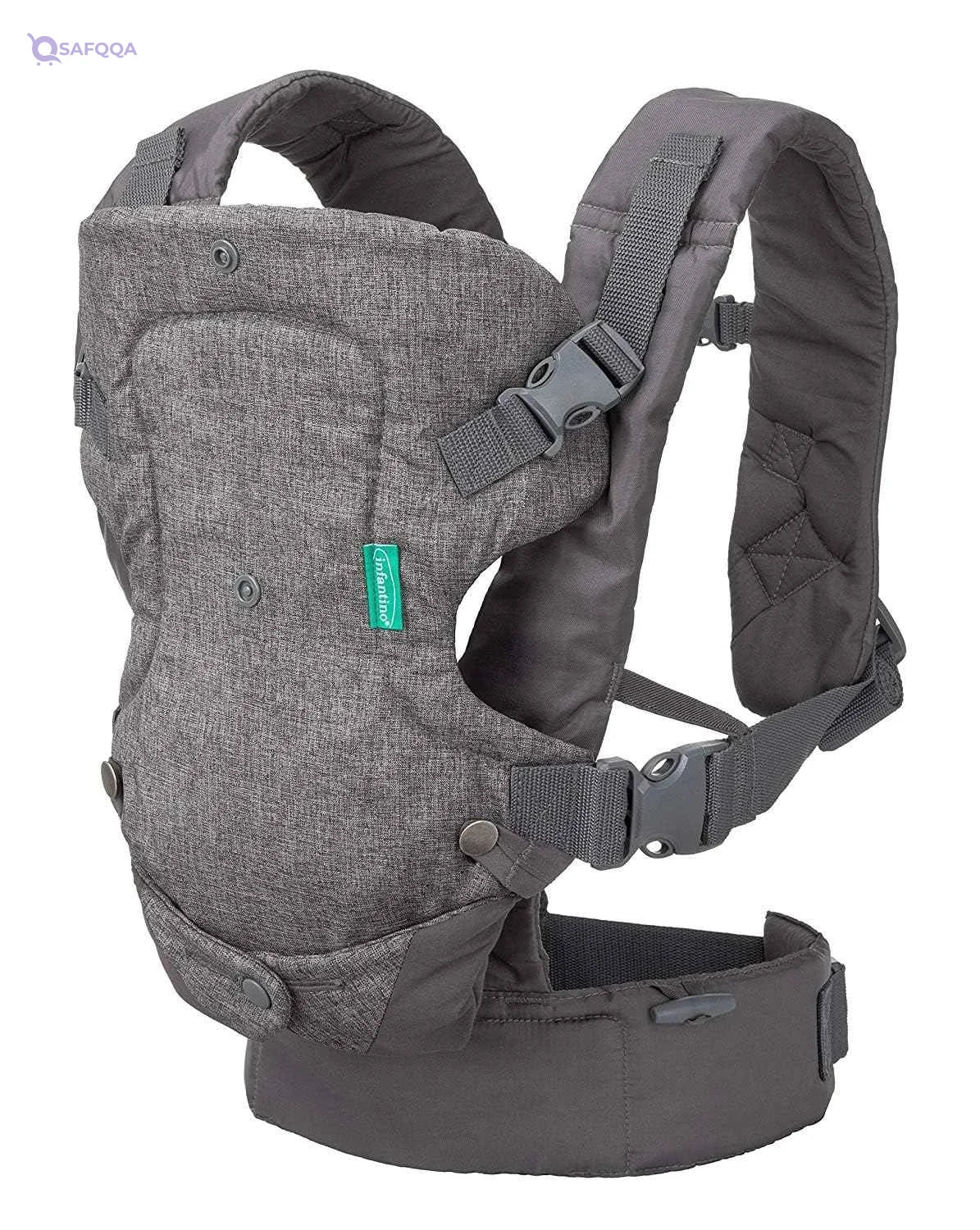 Infantino 4-in-1 convertible baby carrier facing-in (narrow seat), facing-in (wide seat), facing-out and back pack Extra padded shoulder pads with Wonder cover - Safqqa
