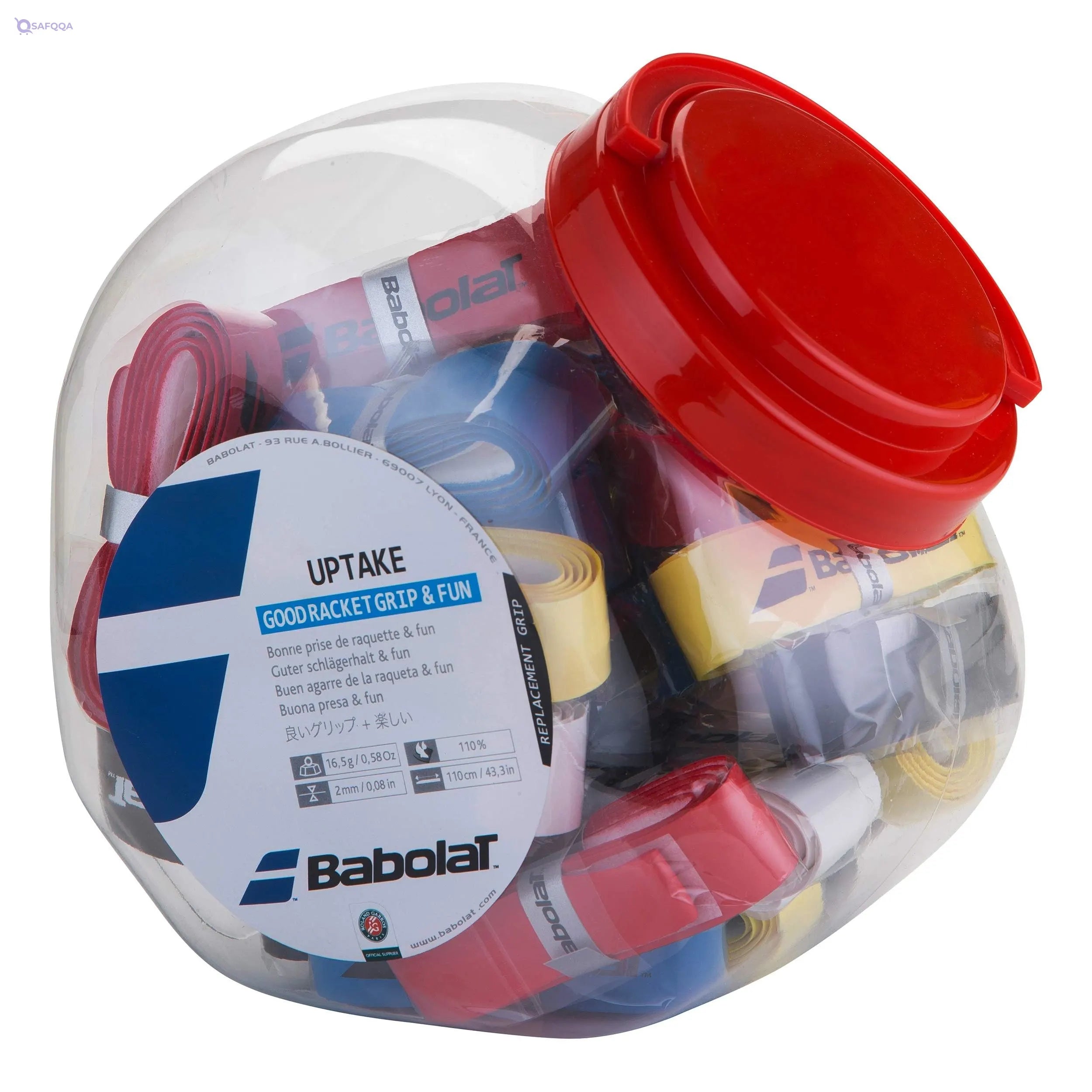 Babolat Uptake Grip Pack of 30 Assorted Colours Base Grip Tapes, Multi-Colour, One Size - Safqqa