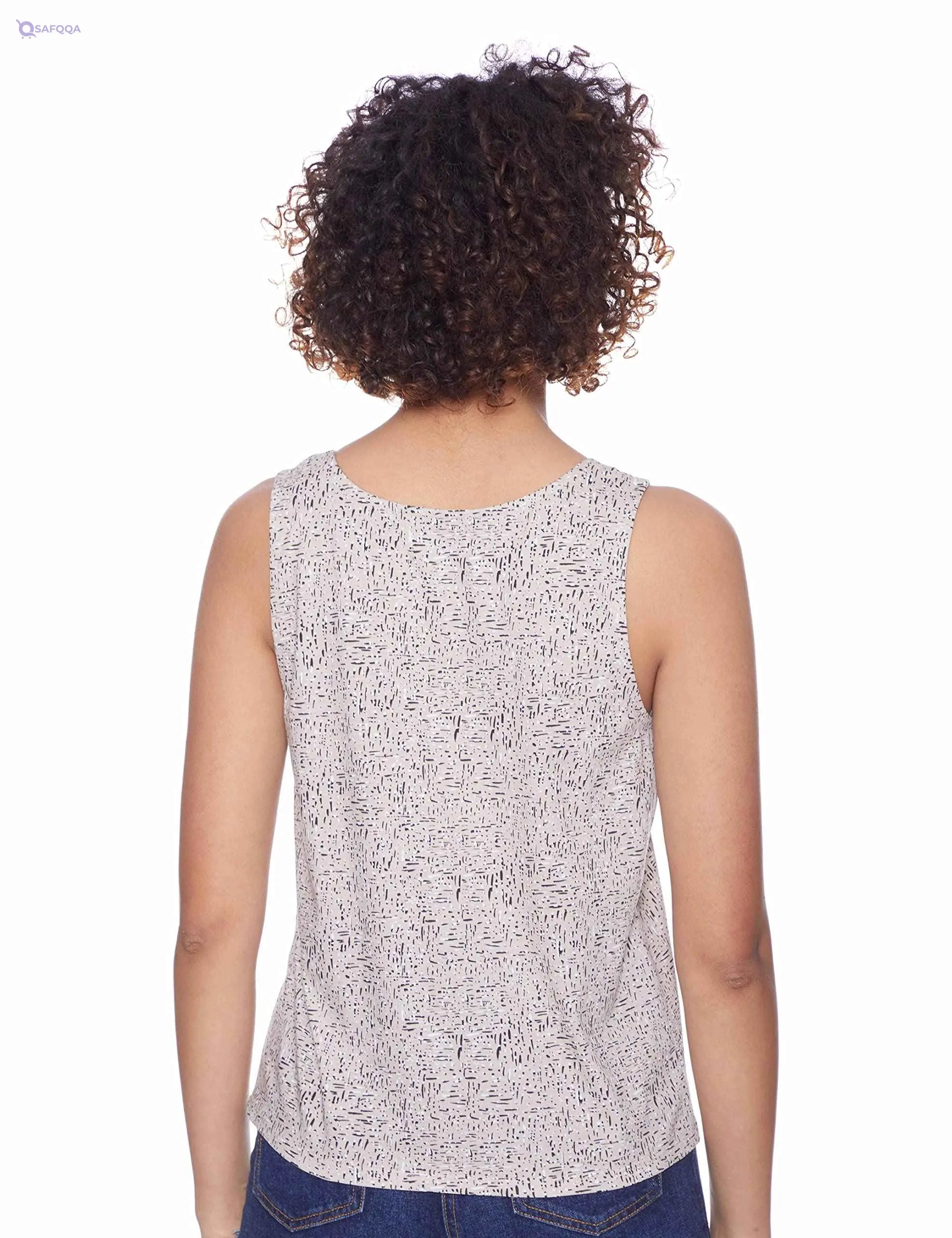 Matalan Women’s Patterned Sleeveless Round Neck Top – Casual & Stylish Look - Safqqa