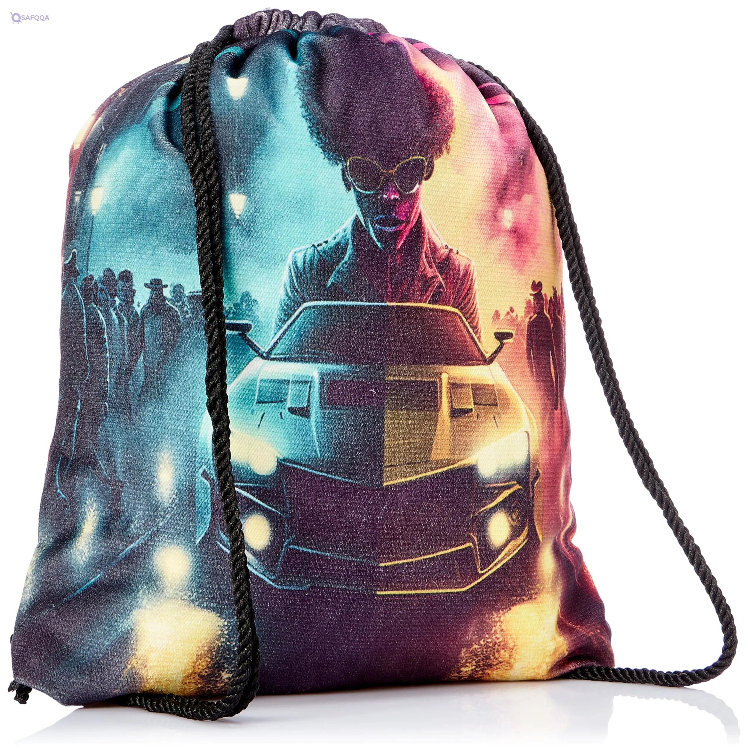 TAT DRAWSTRING BAG - 828, MultiColor, Large - Safqqa