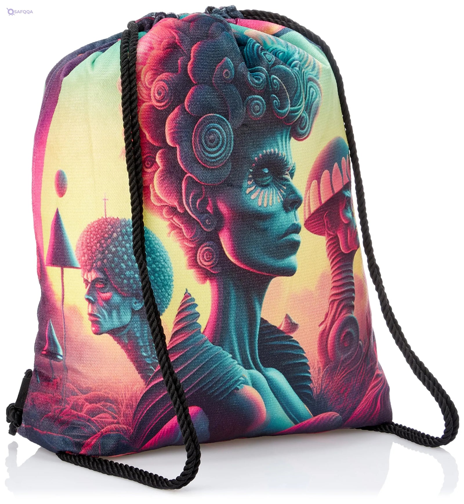 TAT DRAWSTRING BAG - 784, MultiColor, Large - Safqqa