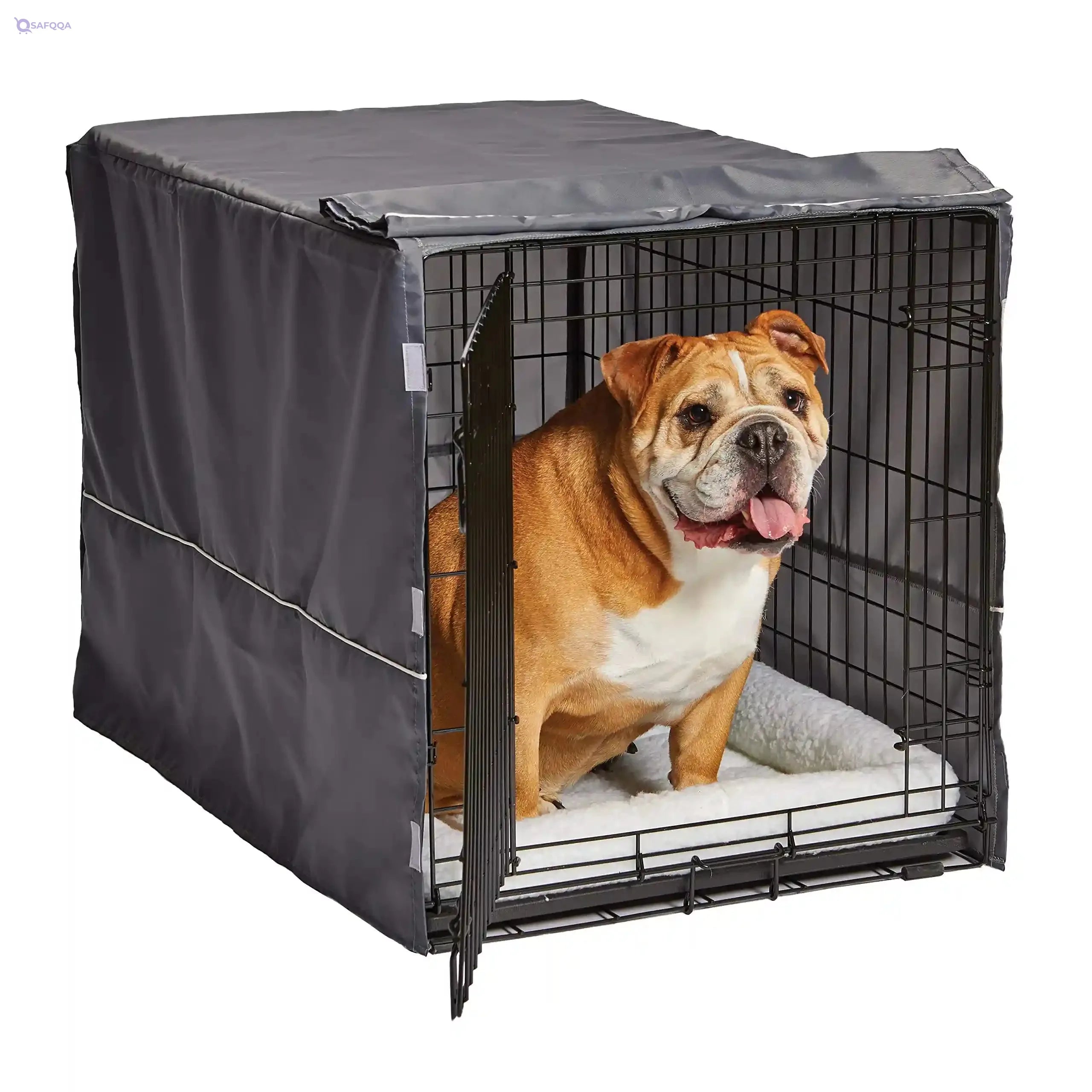 MidWest Homes for Pets,Midwest Dog Crate Cover, Privacy Dog Crate Cover Fits Midwest Dog Crates, Machine Wash & Dry,Light Gray,36-Inch,BCVR-36GY - Safqqa
